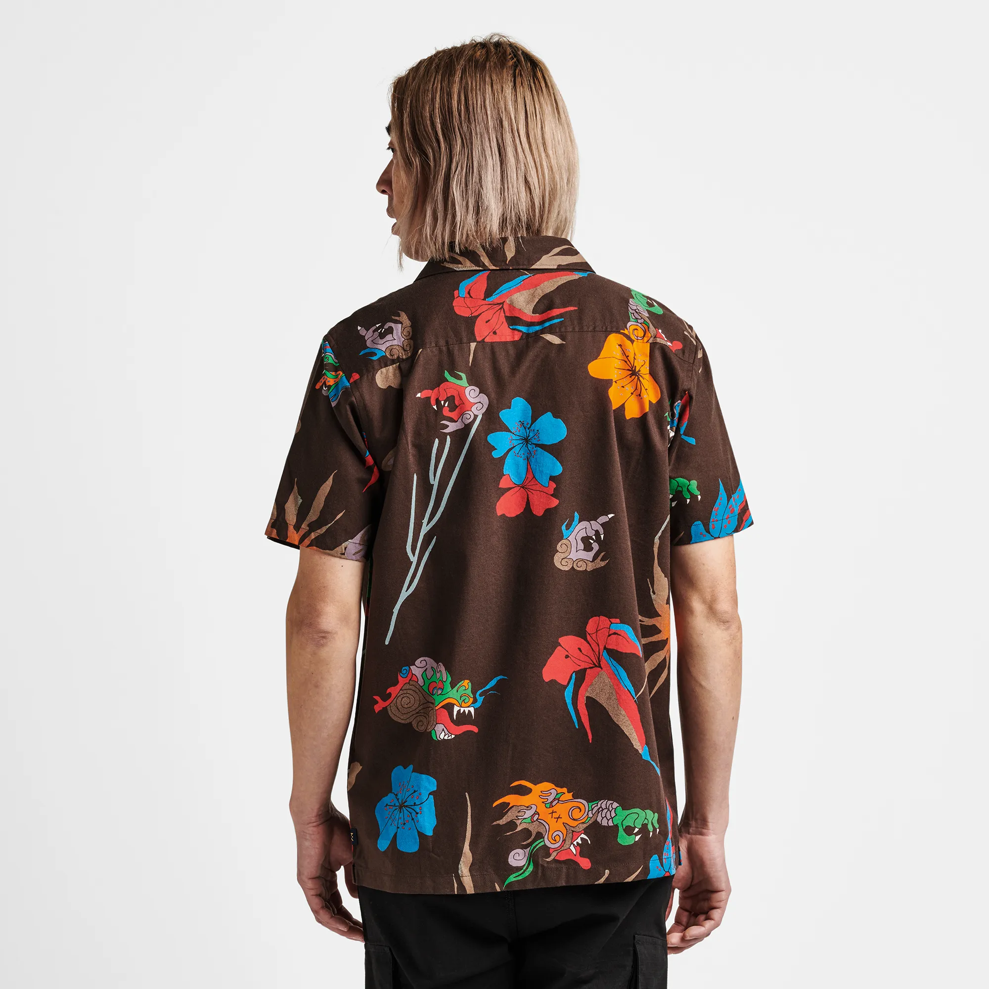 Gonzo Short Sleeve Button Up Shirt - Coffee Phantasm sold by Roark product image thumbnail 3