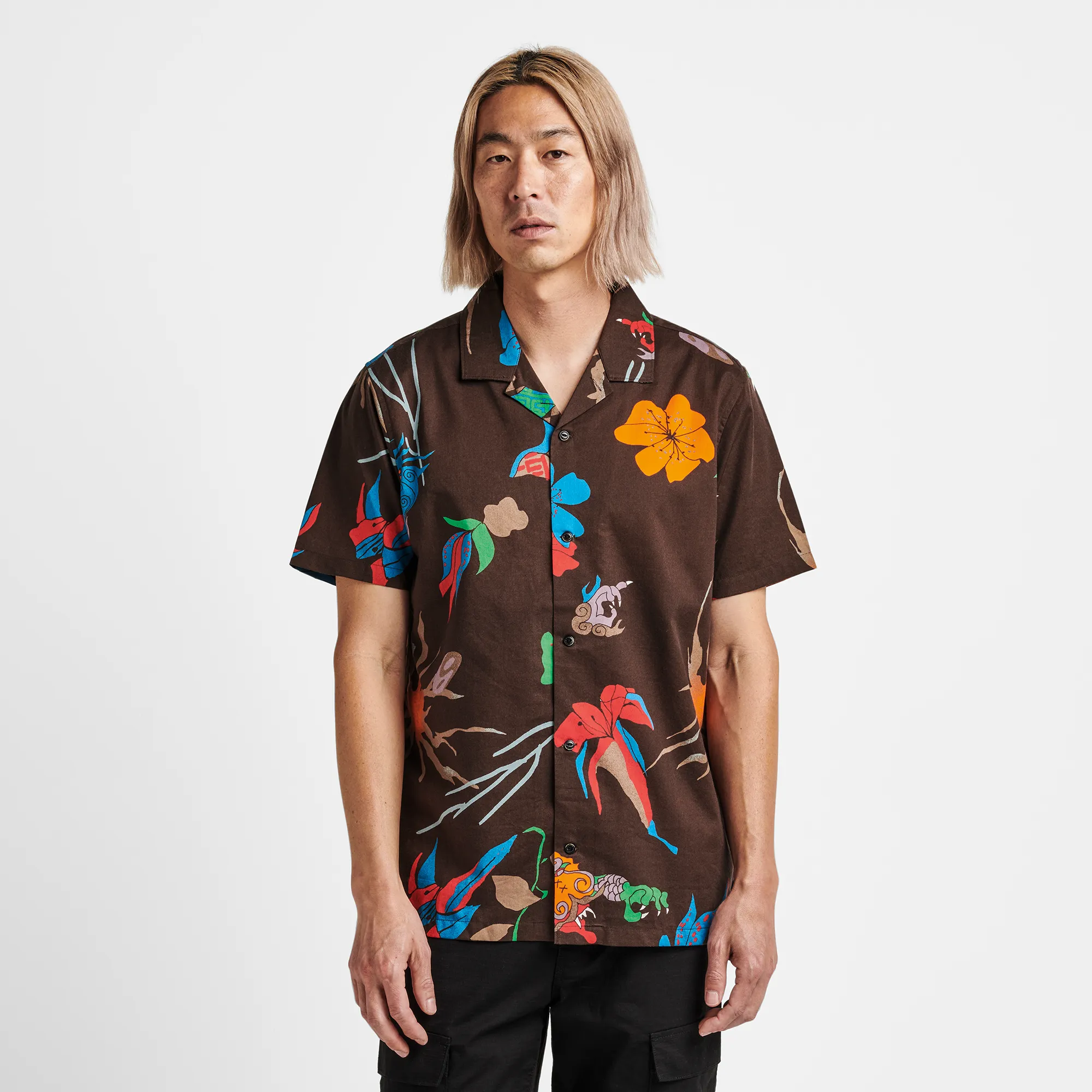Gonzo Short Sleeve Button Up Shirt - Coffee Phantasm sold by Roark product image thumbnail 2