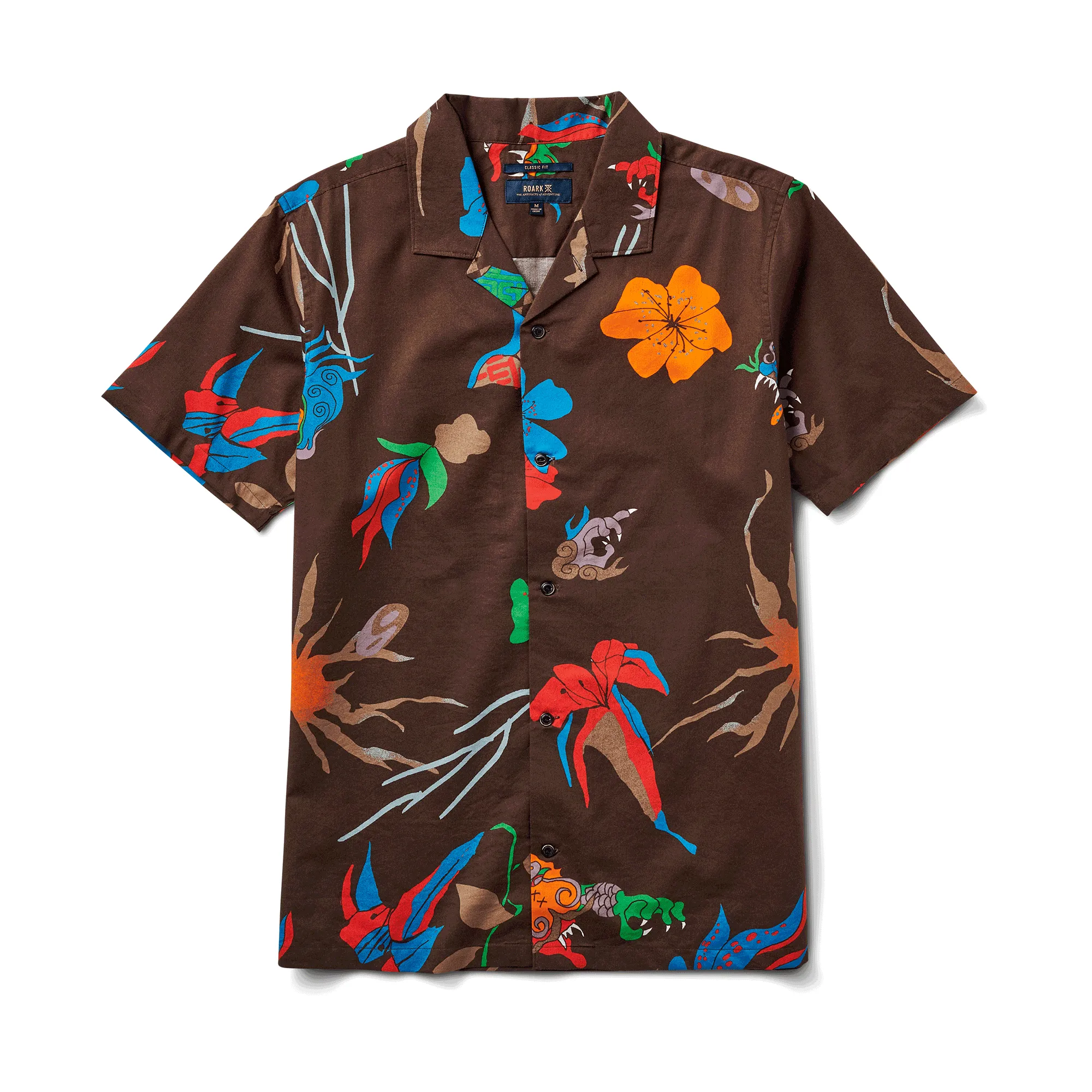 Gonzo Short Sleeve Button Up Shirt - Coffee Phantasm sold by Roark