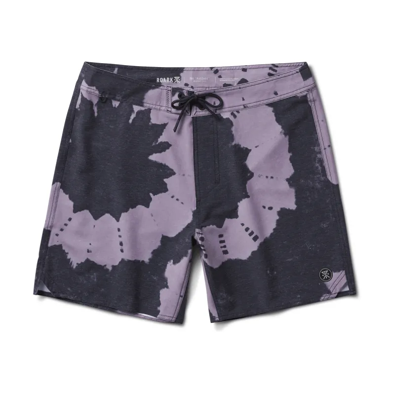 Passage 17" Boardshorts - Purple Haze Shibori sold by Roark