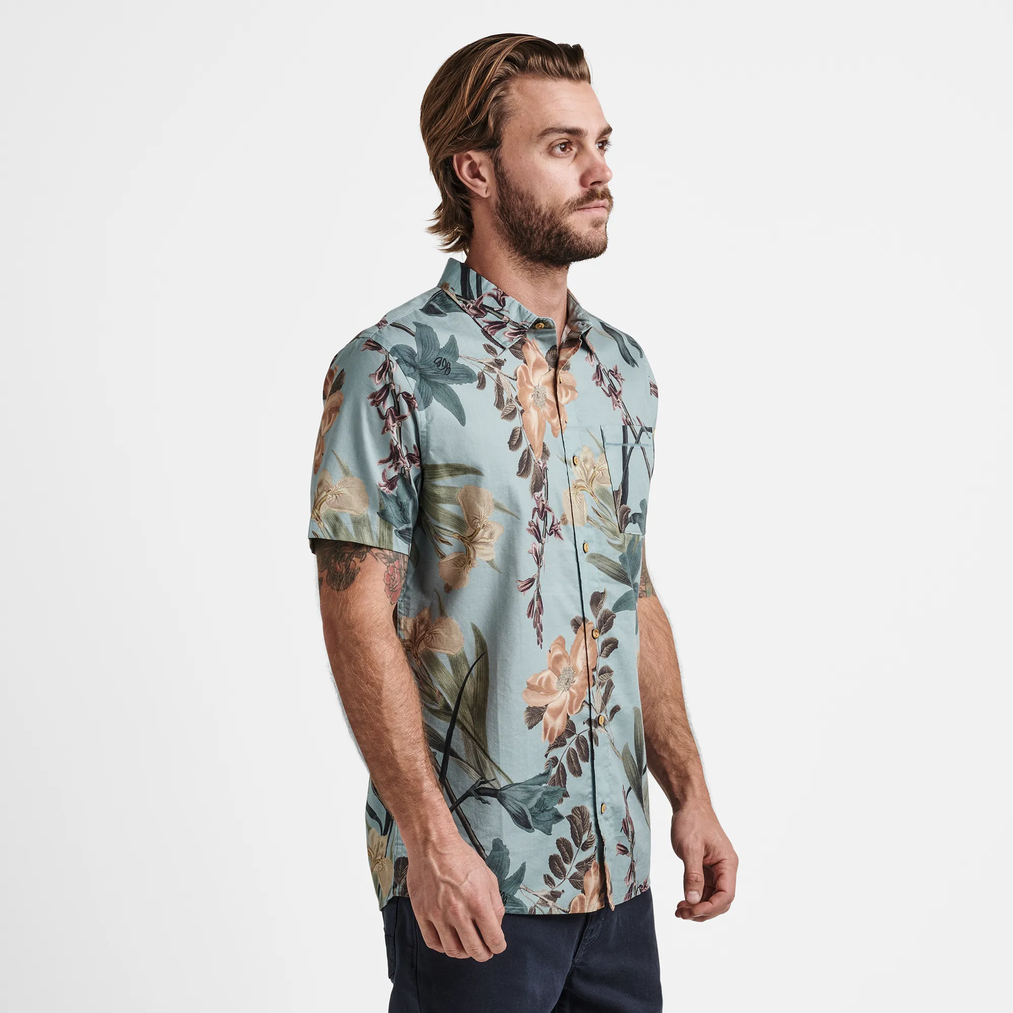Journey Shirt - Dusty Blue Far East Flora sold by Roark product image thumbnail 4