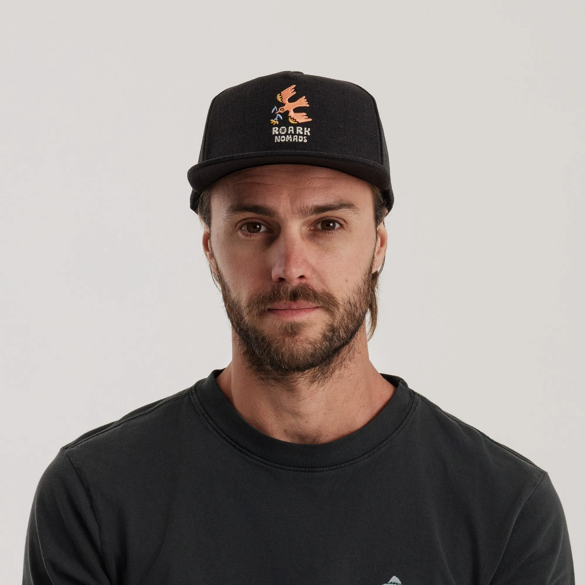 Station Trucker Snapback Hat - Black / Enjoy Bird sold by Roark product image thumbnail 2