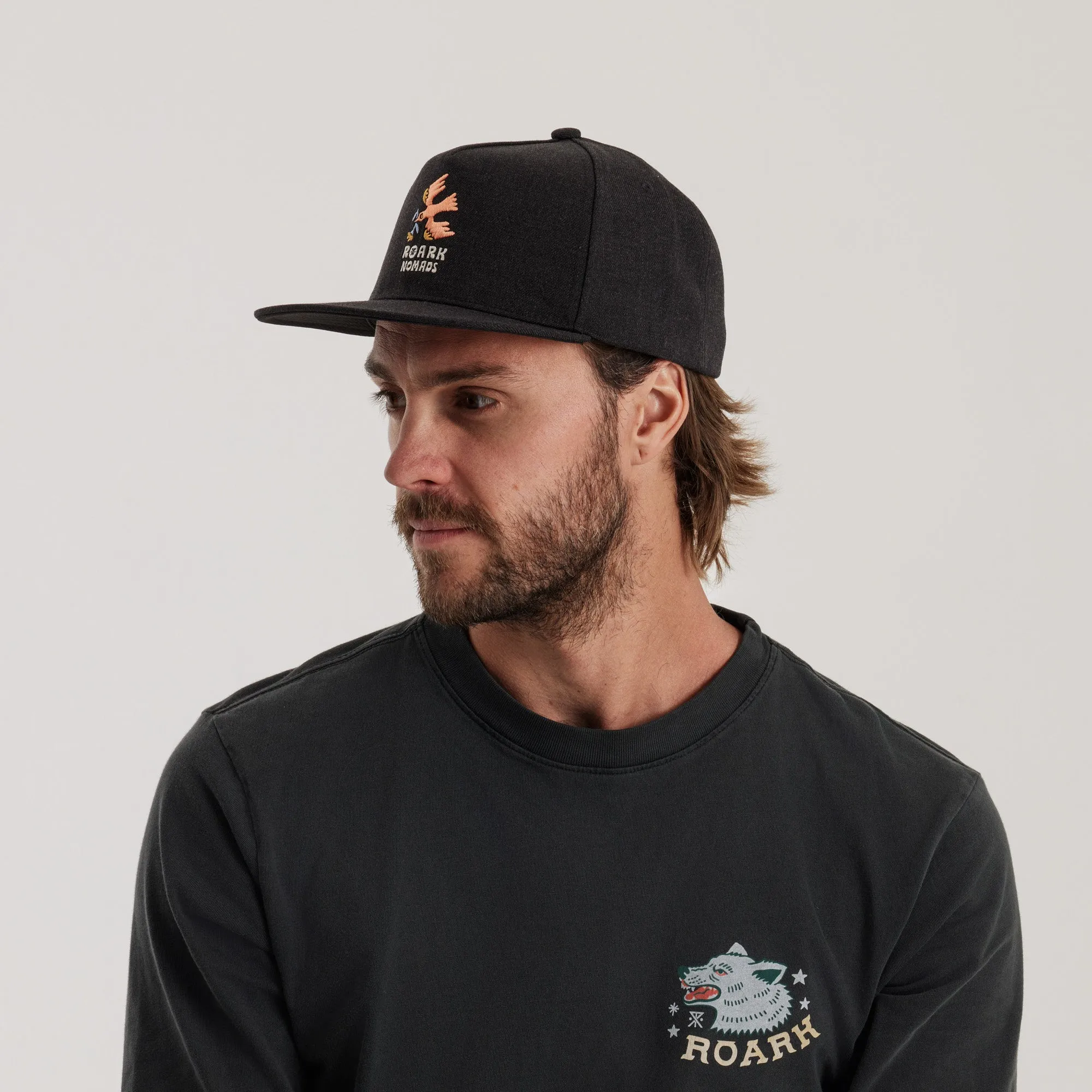 Station Trucker Snapback Hat - Black / Enjoy Bird sold by Roark product image thumbnail 3