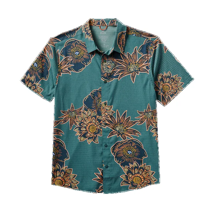 Bless Up Breathable Stretch Shirt - Aurora Flora Tundra sold by Roark