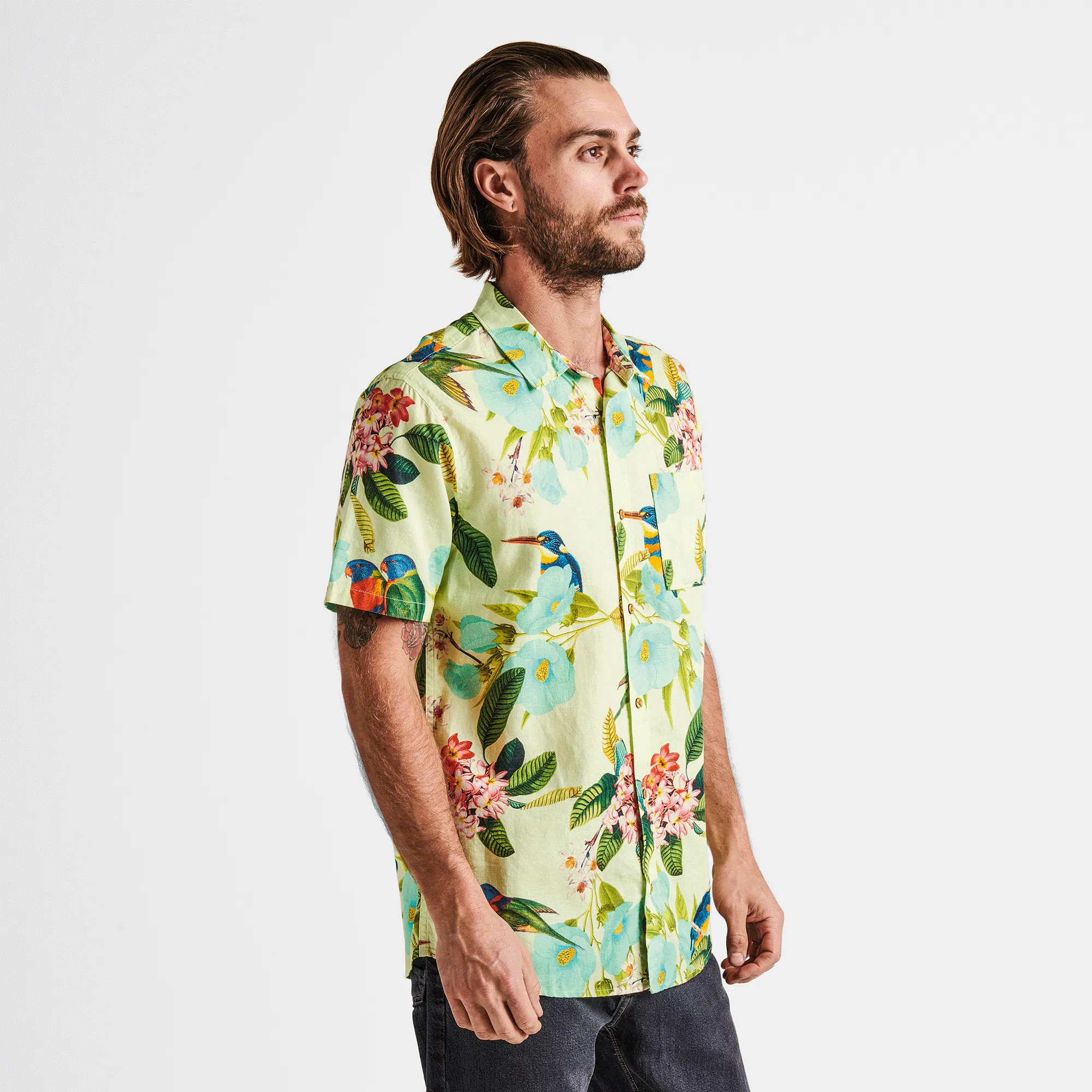 Journey Shirt - Manu Floral Lime sold by Roark product image thumbnail 3