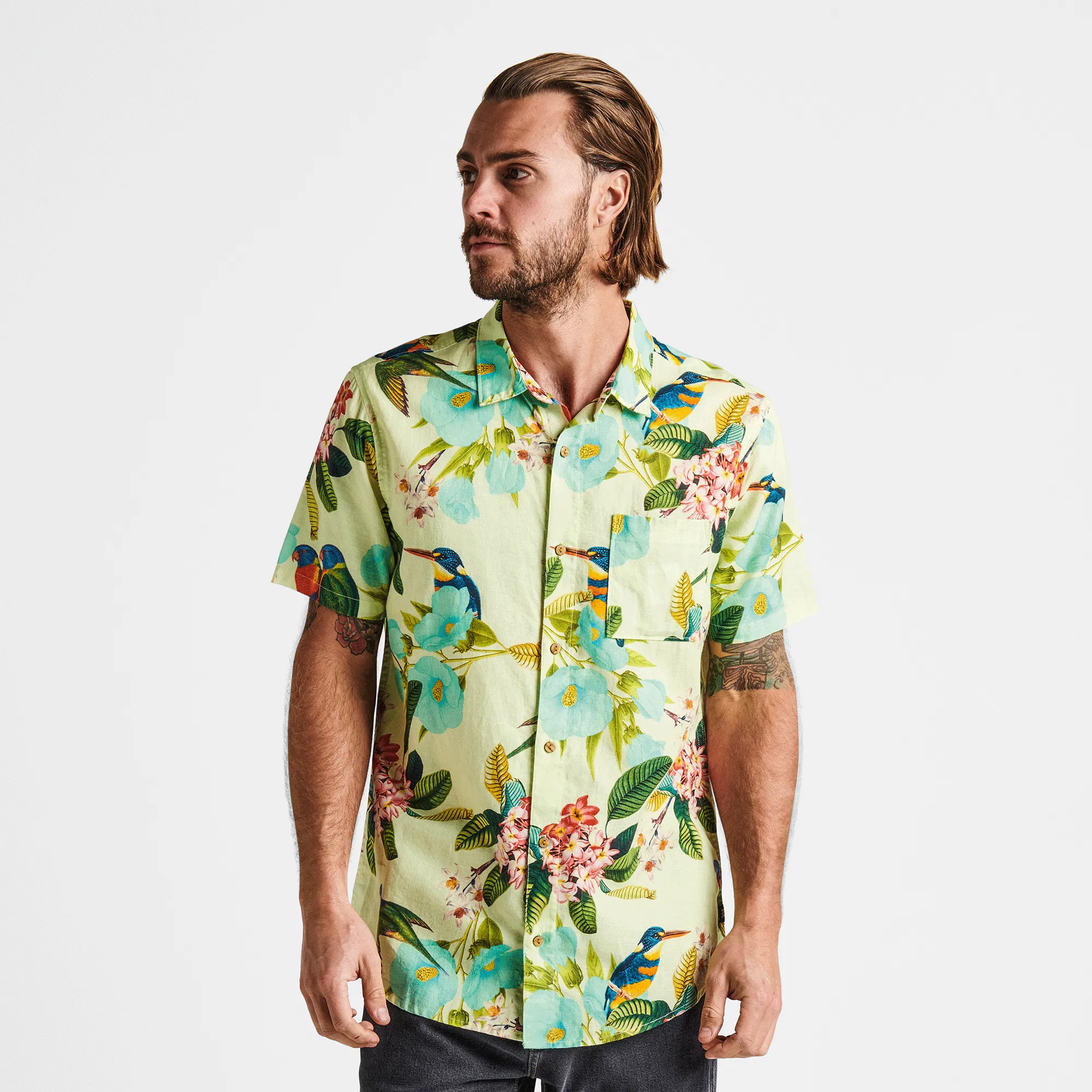 Journey Shirt - Manu Floral Lime sold by Roark product image thumbnail 2
