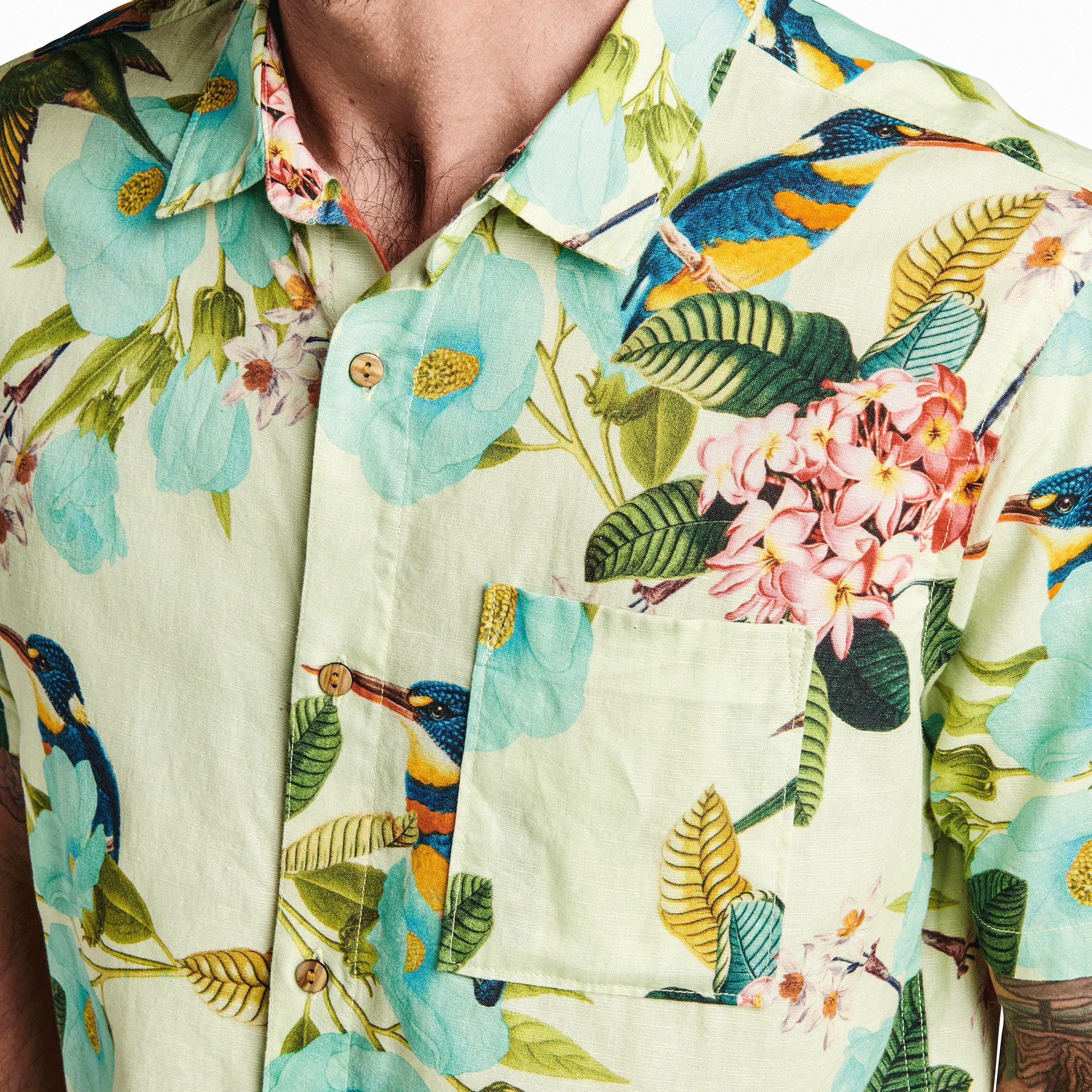 Journey Shirt - Manu Floral Lime sold by Roark product image thumbnail 5