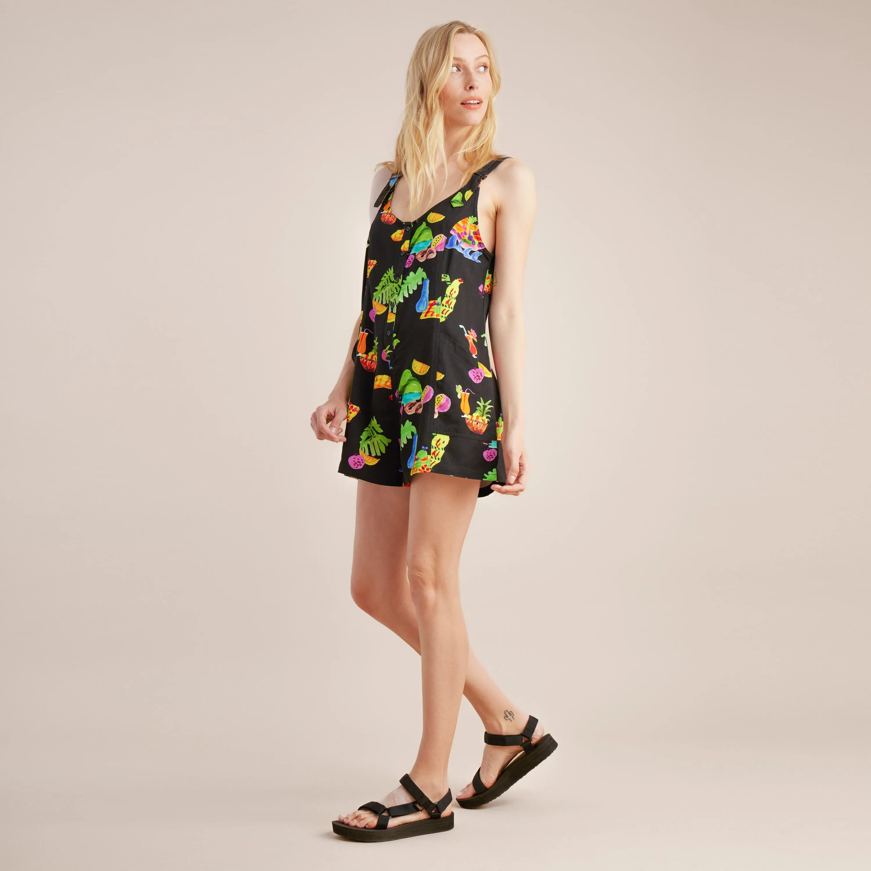 Sundaze Romper - Black Print sold by Roark product image thumbnail 2