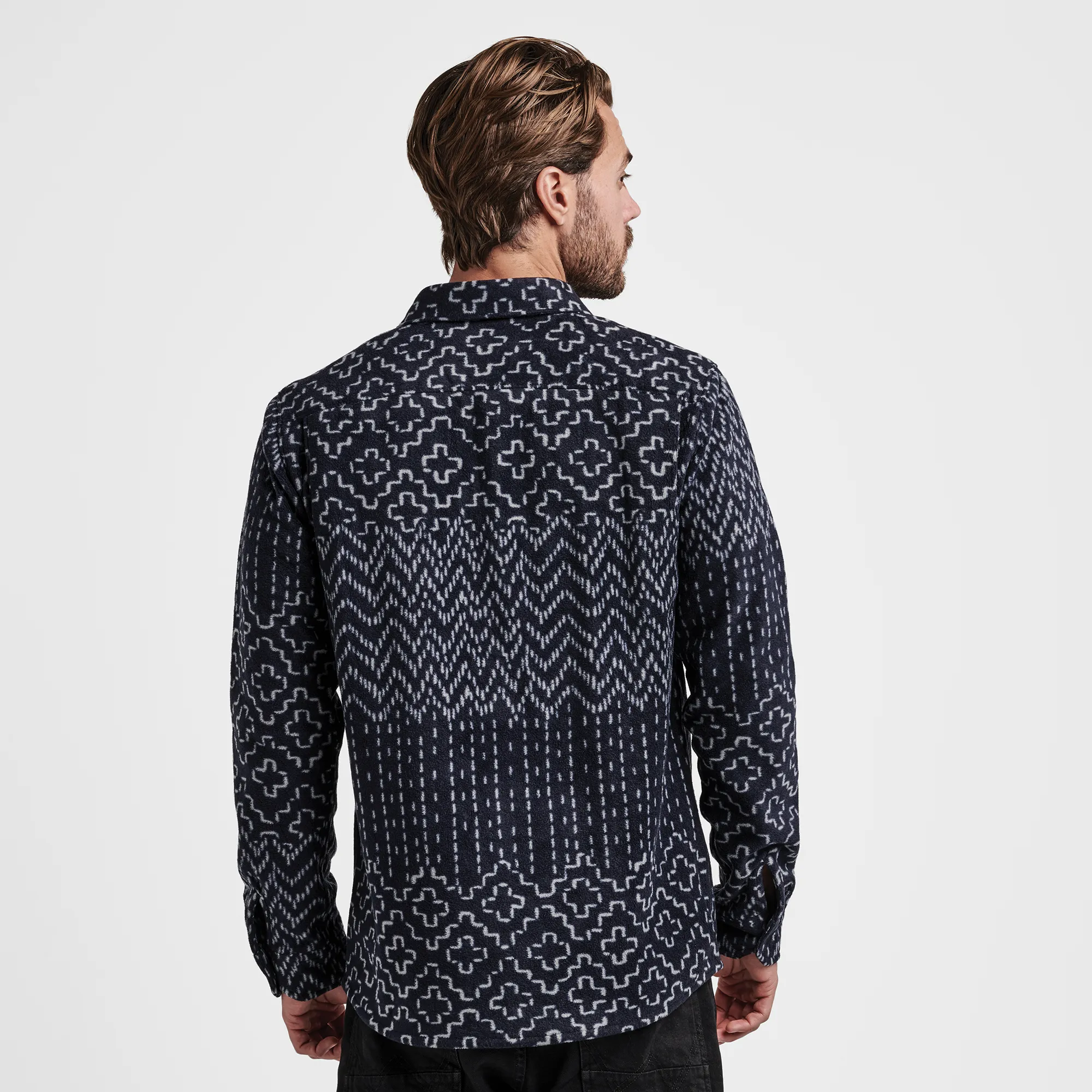 Diablo Polar Long Sleeve Flannel - Dark Navy Sashiko sold by Roark product image thumbnail 3