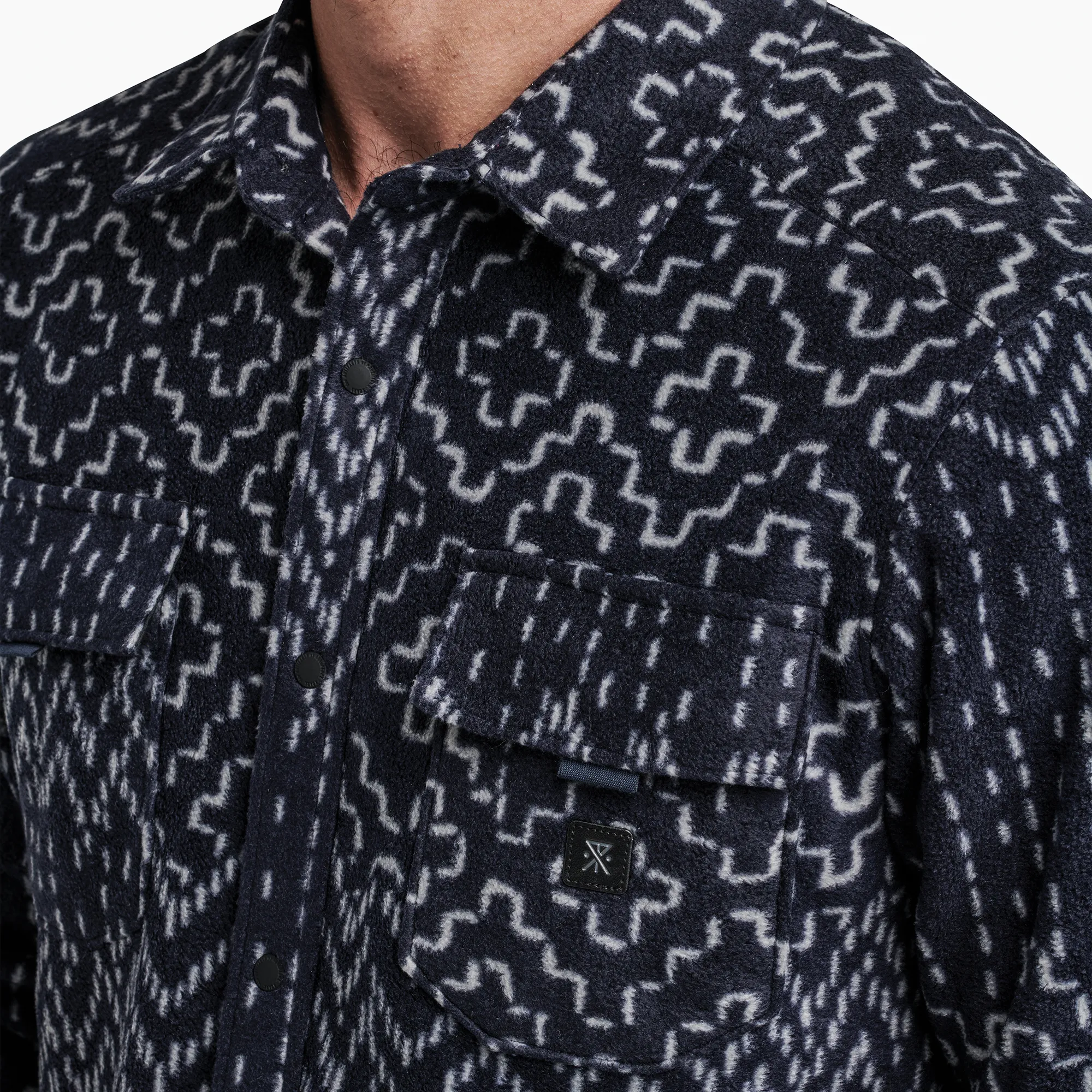 Diablo Polar Long Sleeve Flannel - Dark Navy Sashiko sold by Roark product image thumbnail 4