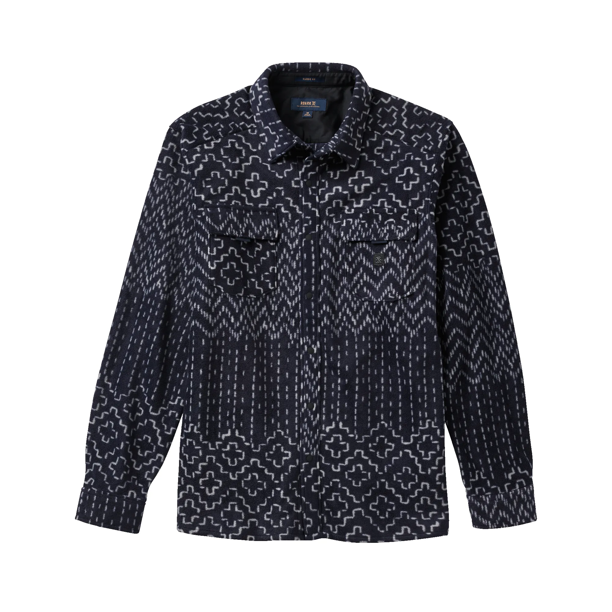 Diablo Polar Long Sleeve Flannel - Dark Navy Sashiko sold by Roark