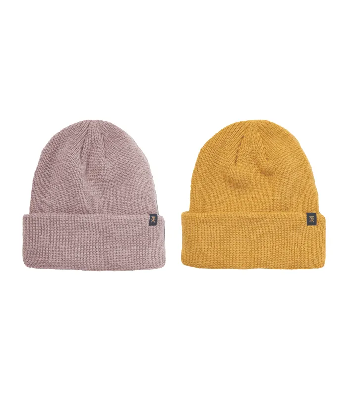 Turks Beanies 2-Pack - Purple Haze / Dusty Gold sold by Roark