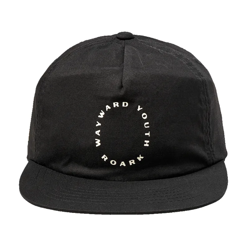 Wayward Youth 5 Panel Hat - Black sold by Roark