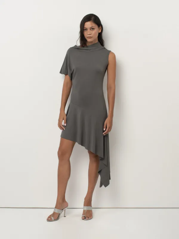 Plume Dress – Charcoal sold by BELLE the label