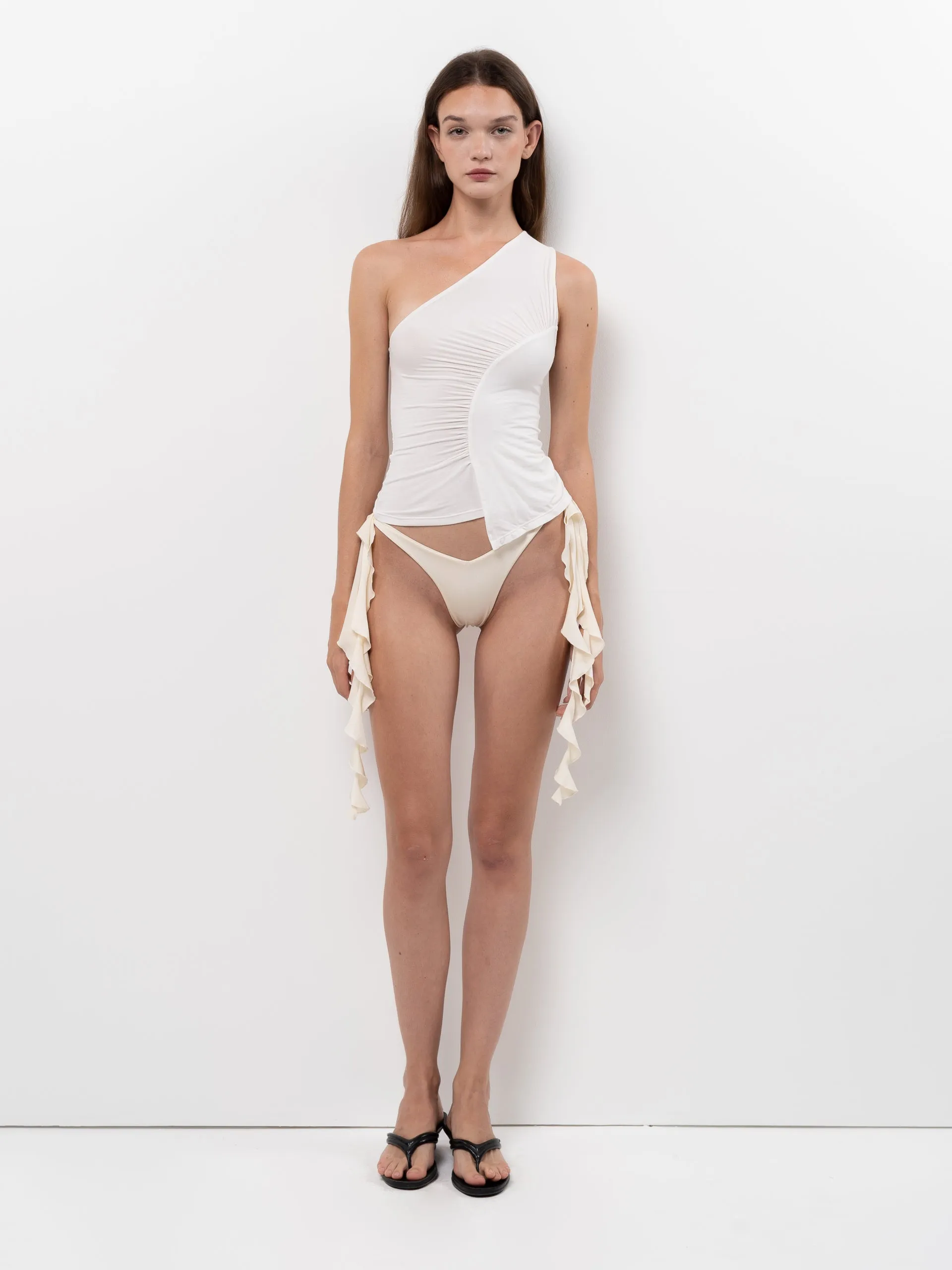 Flounce Bottom - Ivory sold by BELLE the label