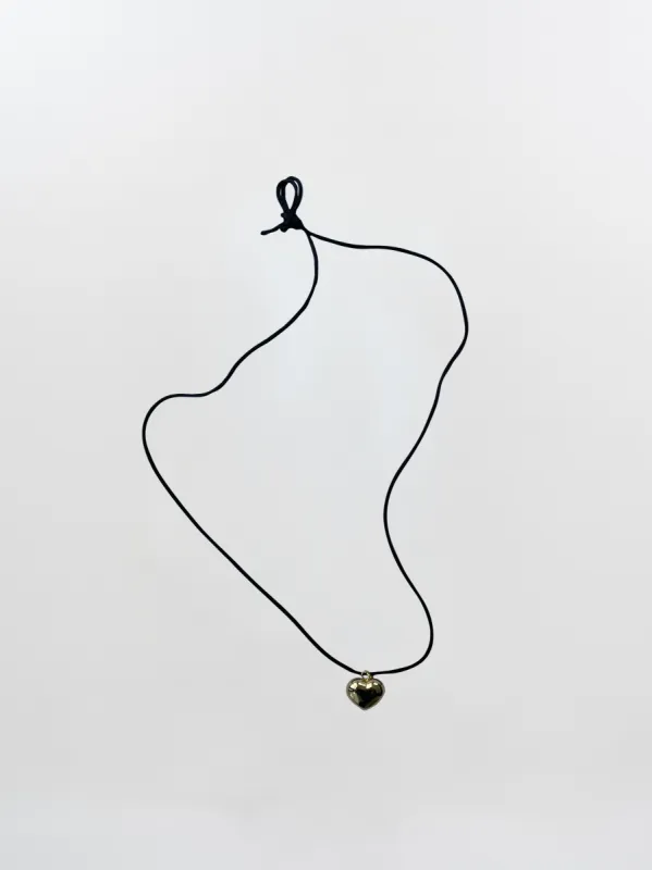 Black Cord Gold Heart sold by BELLE the label