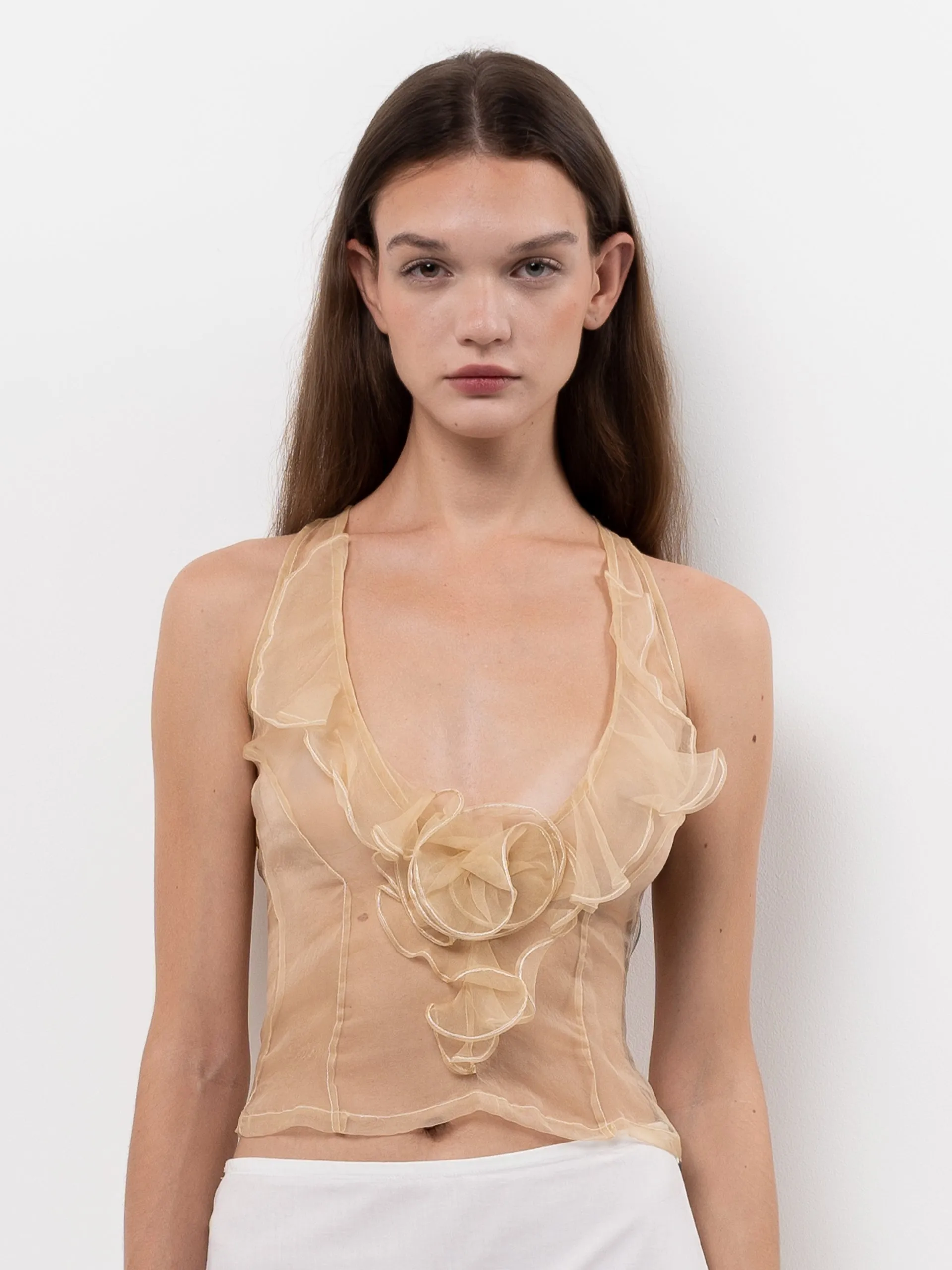 Organza Top – Peach sold by BELLE the label