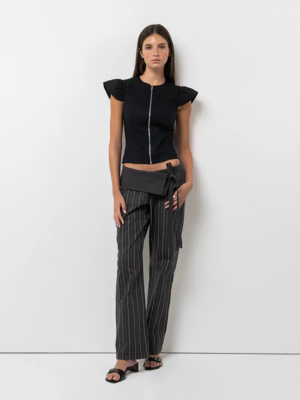 Dusk Pant - Black Stripe sold by BELLE the label