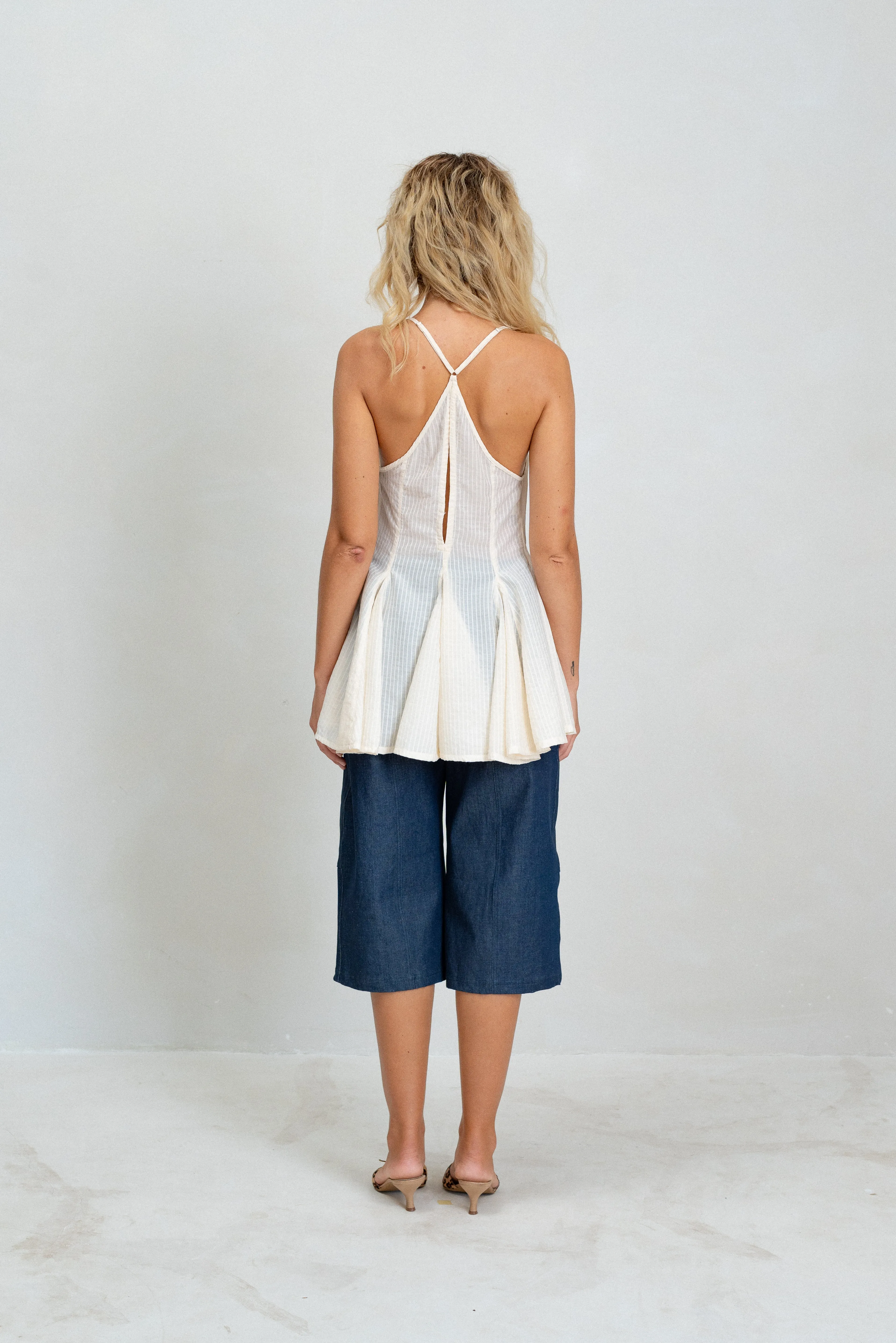 Blossom Top - Cream Stripe sold by BELLE the label product image thumbnail 3