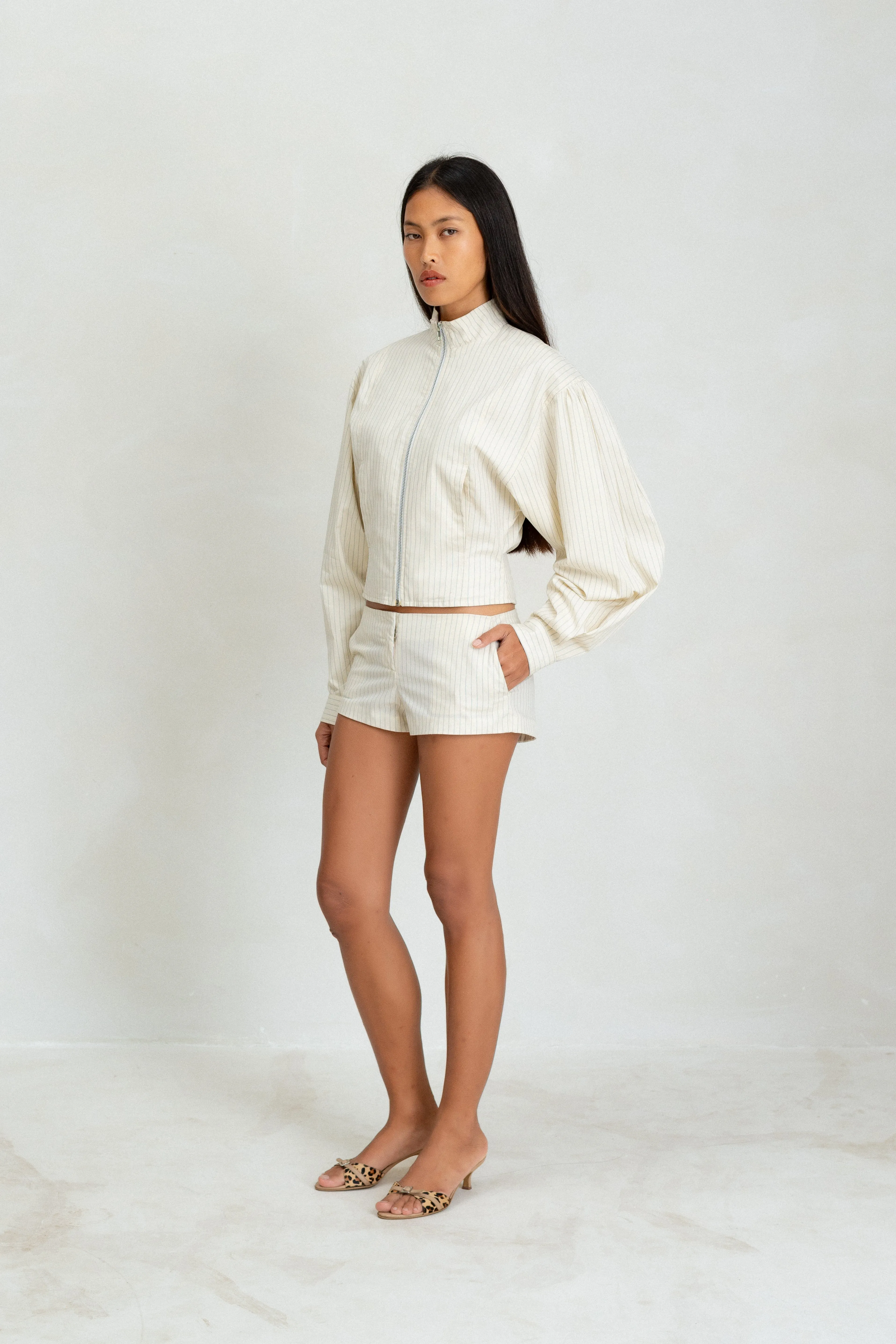 Noa Short - Pinstripe sold by BELLE the label