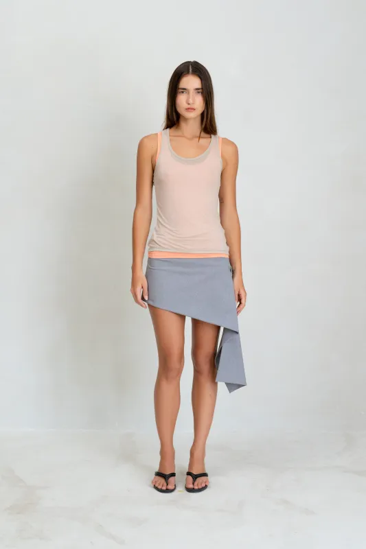 Karo Skirt - Grey sold by BELLE the label
