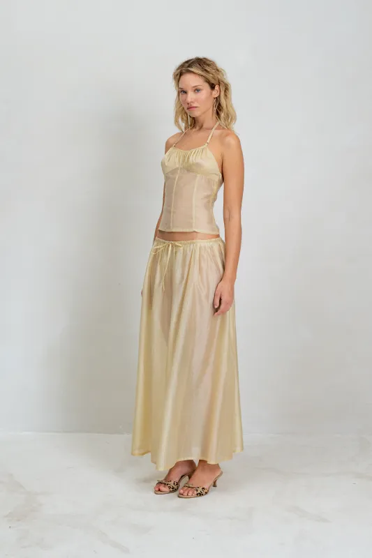 Rhea Skirt - Honey sold by BELLE the label