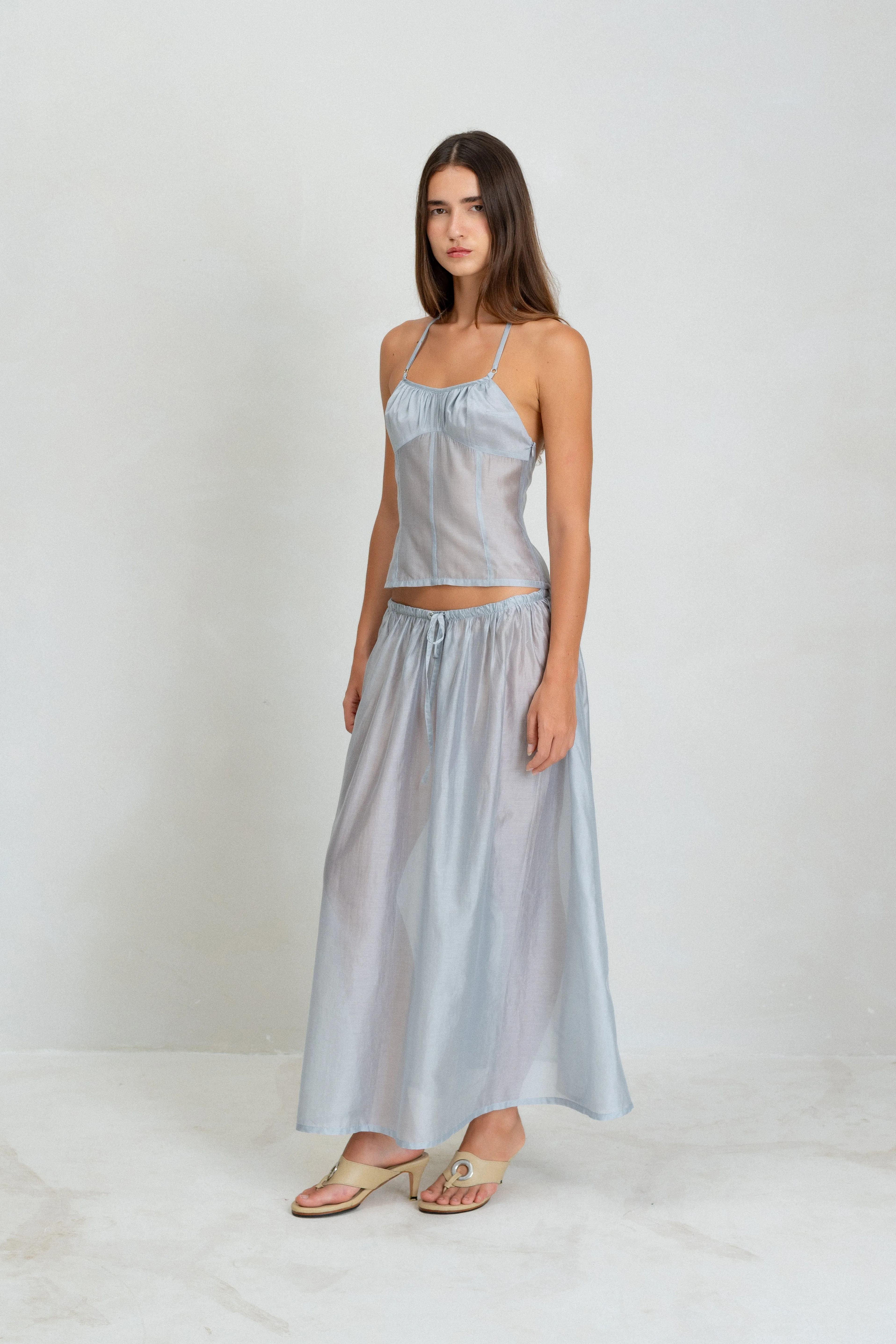 Rhea Skirt - Mist sold by BELLE the label