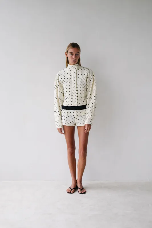 Finch Short - White Polka sold by BELLE the label