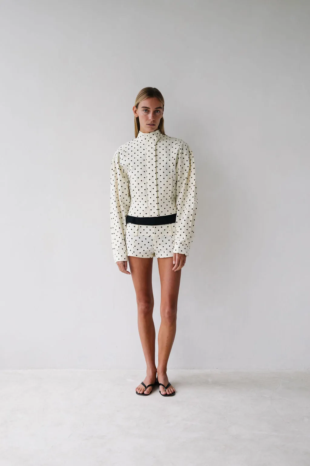 Finch Short - White Polka sold by BELLE the label