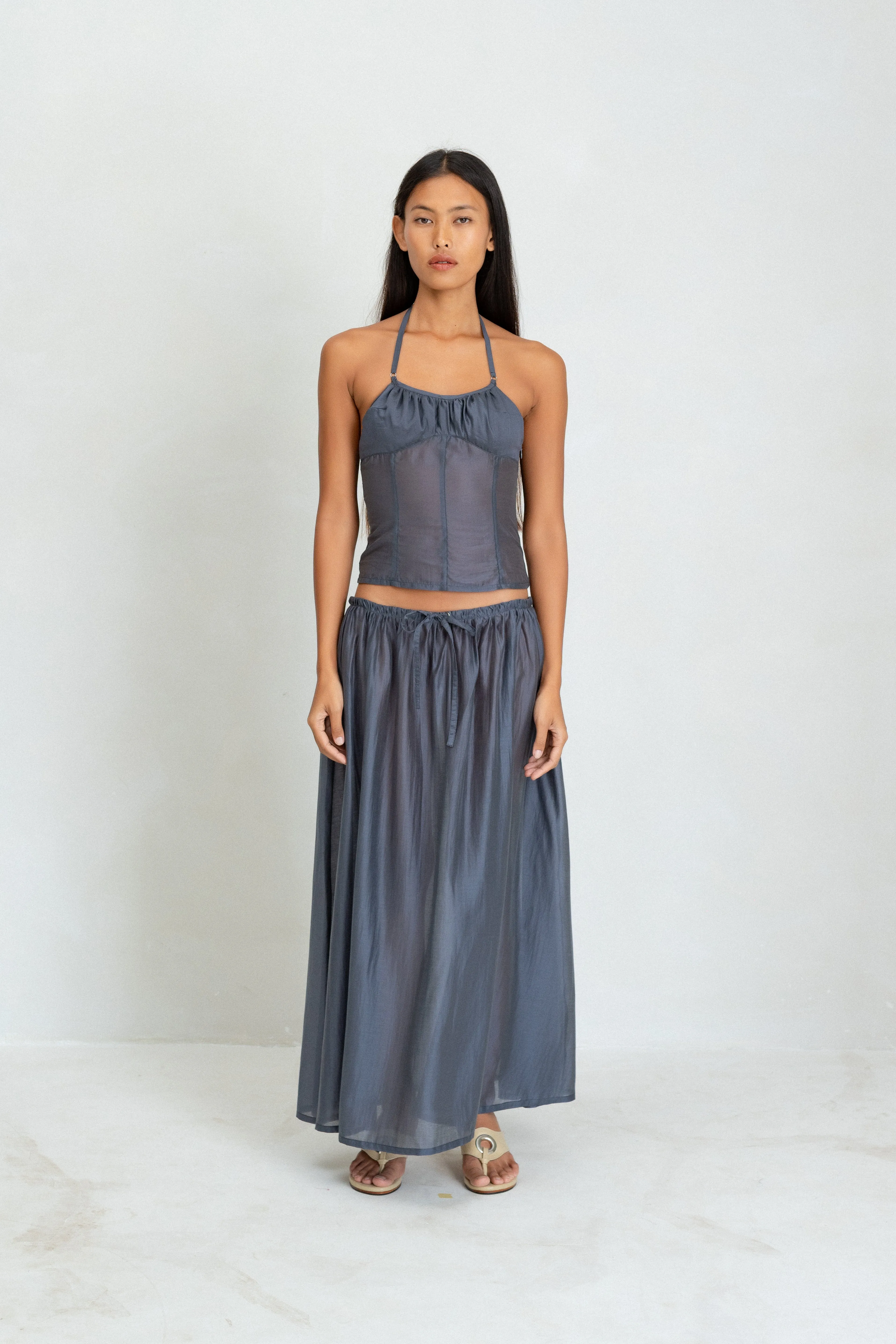 Rhea Skirt - Navy sold by BELLE the label product image thumbnail 2