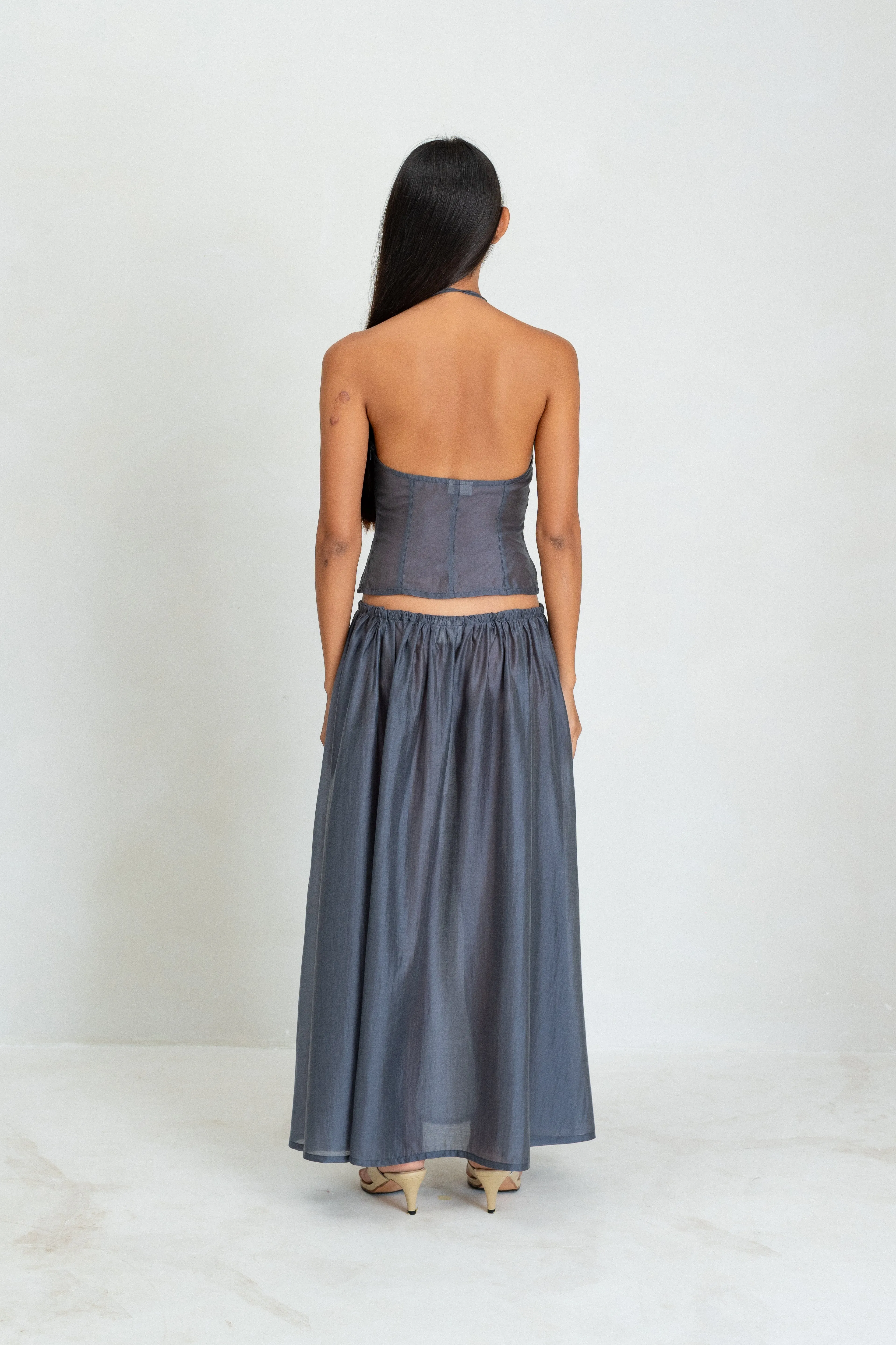 Rhea Skirt - Navy sold by BELLE the label product image thumbnail 3