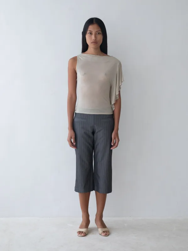 Miller Capri - Grey Pinstripe sold by BELLE the label