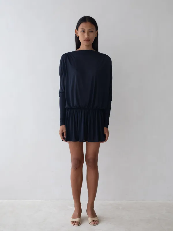 Alder Dress - Navy sold by BELLE the label