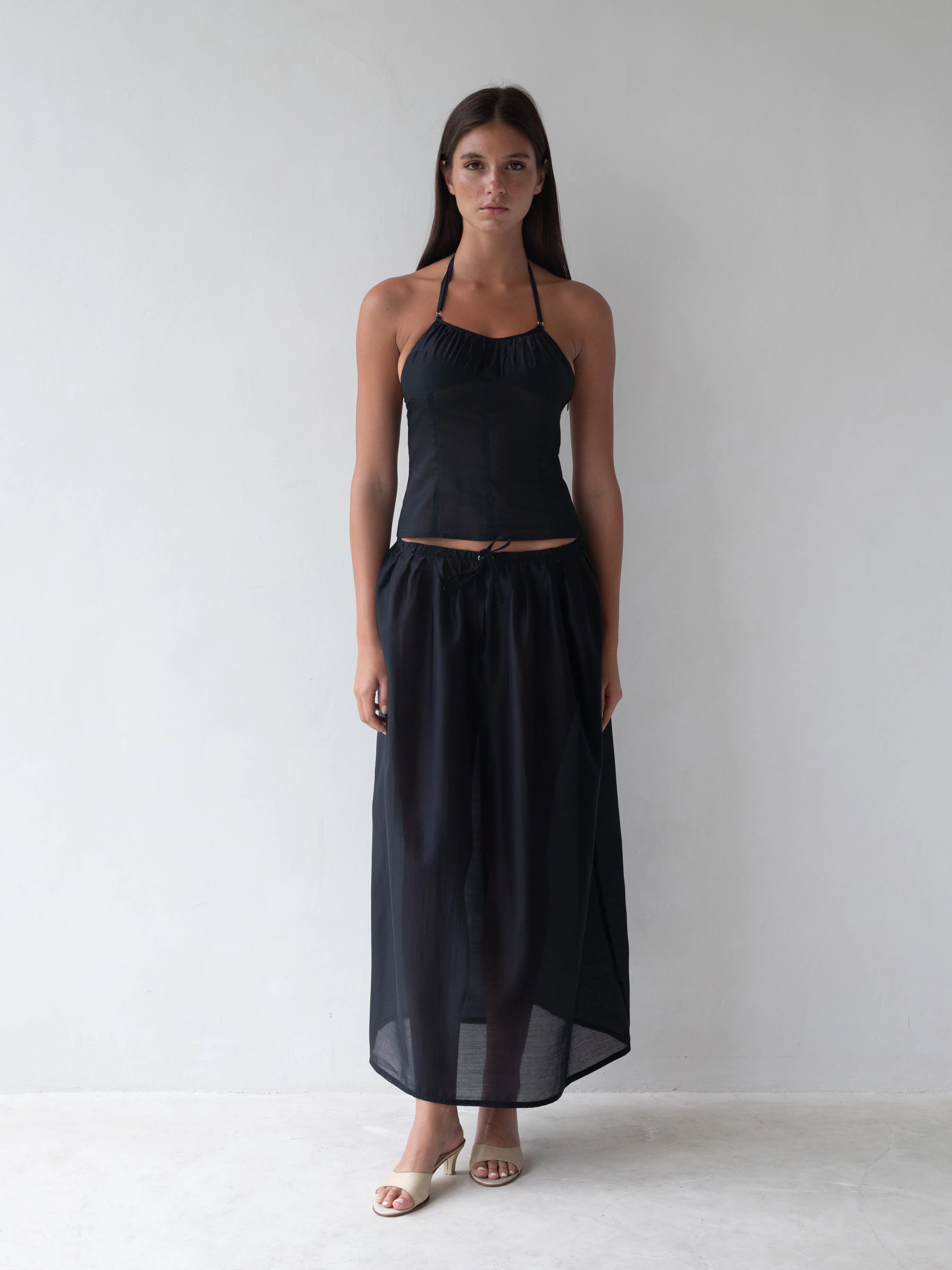 Rhea Skirt - Black sold by BELLE the label