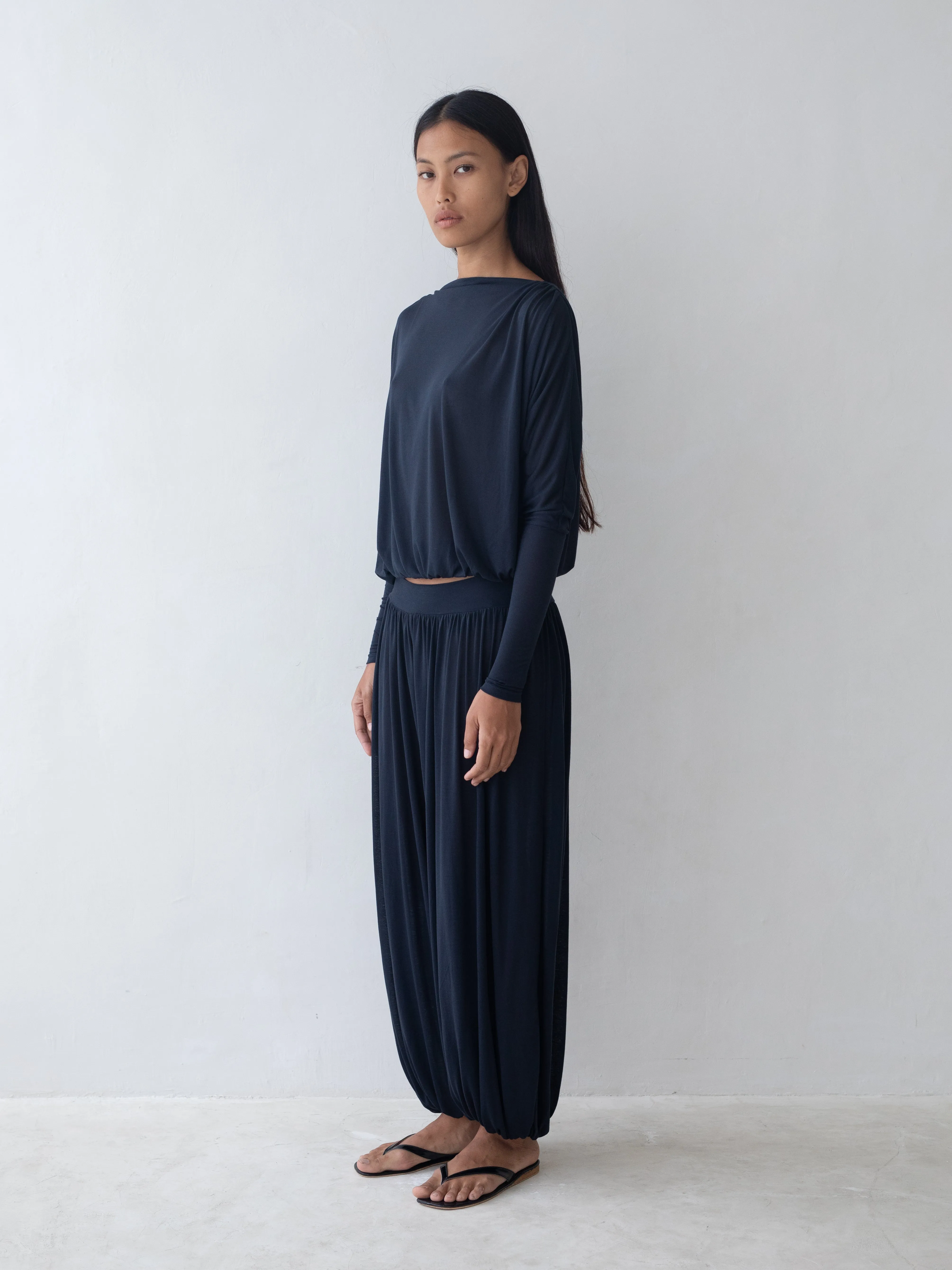 Cypress Pant - Navy sold by BELLE the label