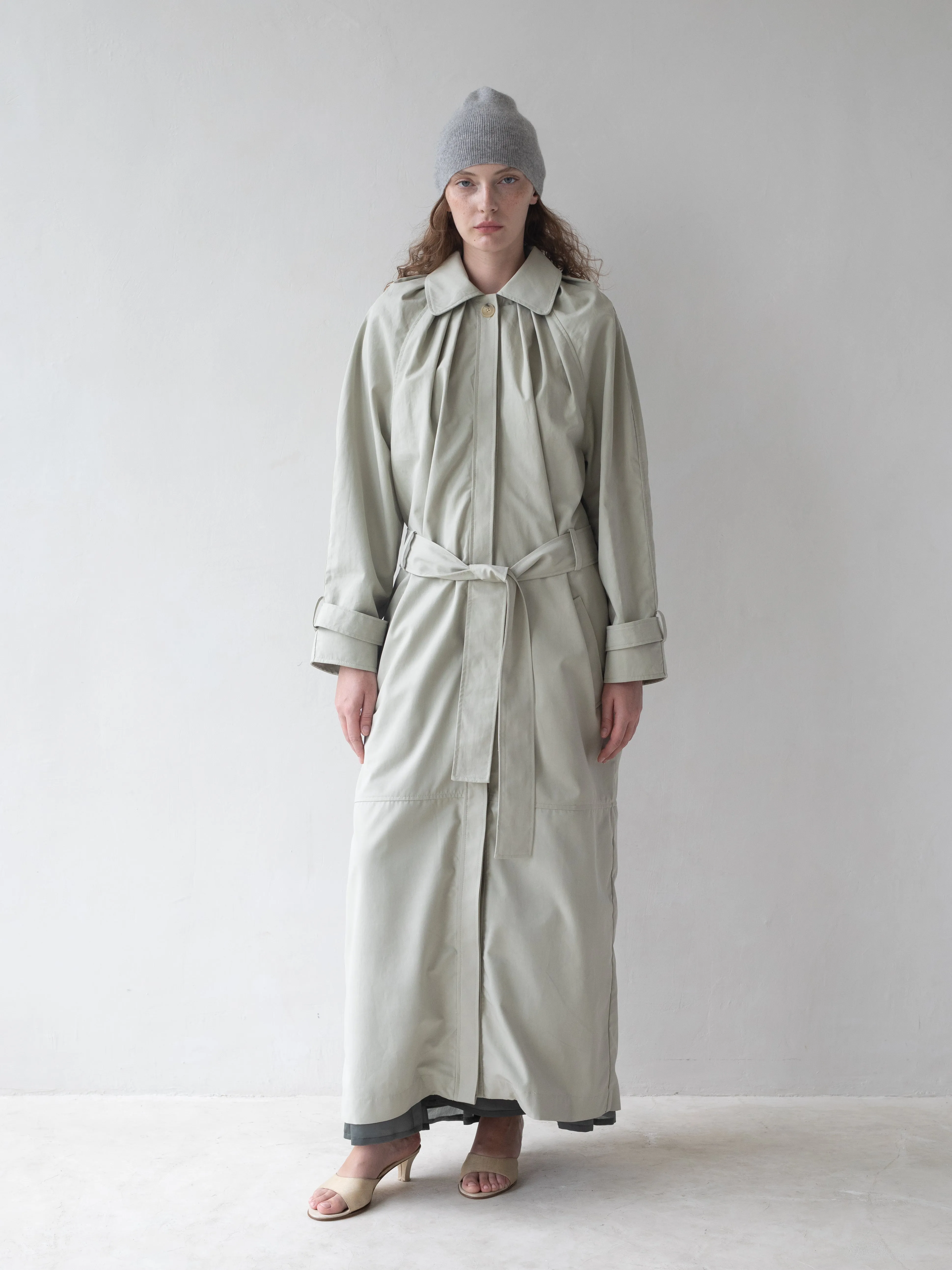 Laurel Trench - Sage sold by BELLE the label