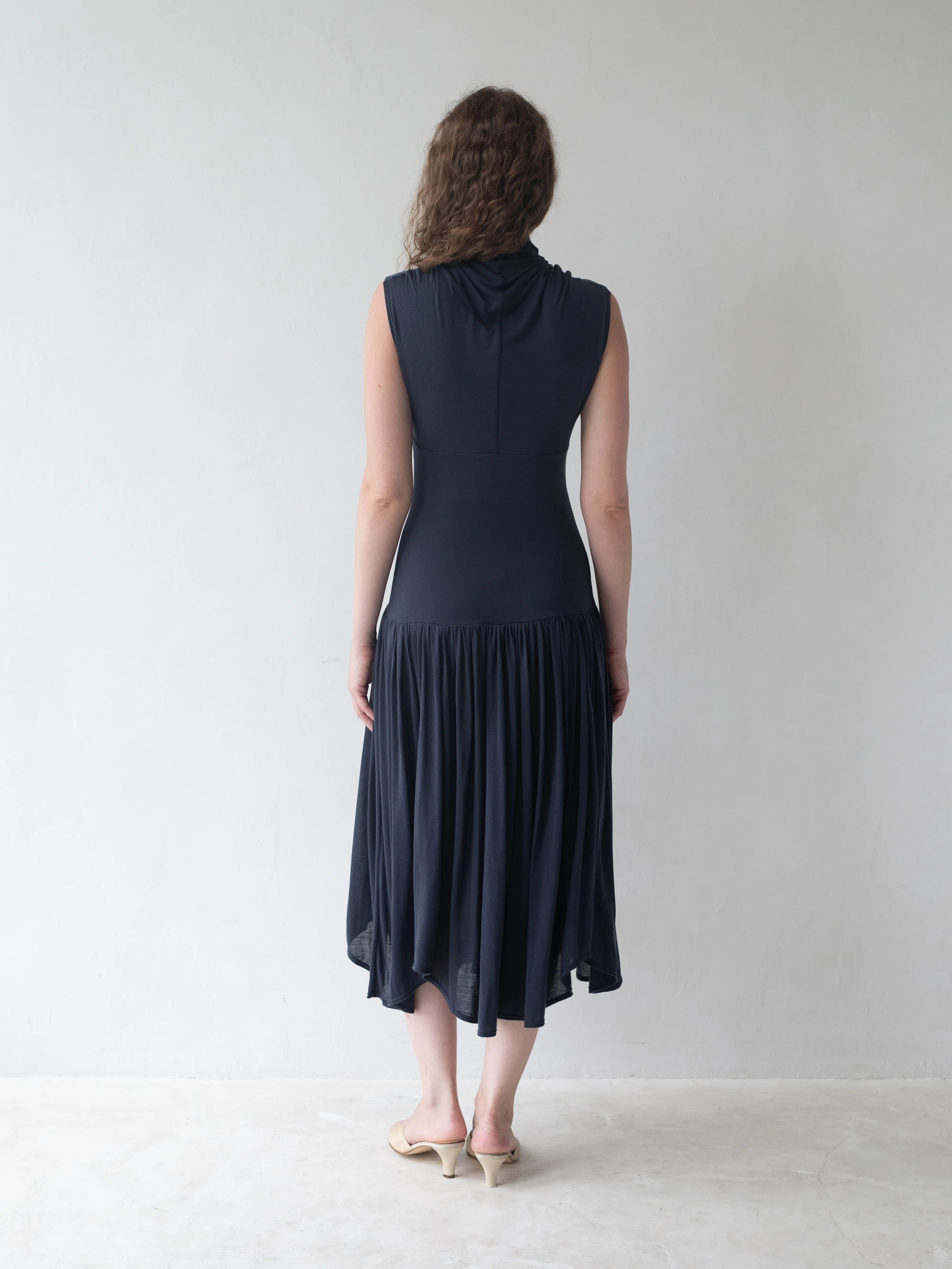 Twyla Dress - Navy sold by BELLE the label product image thumbnail 4