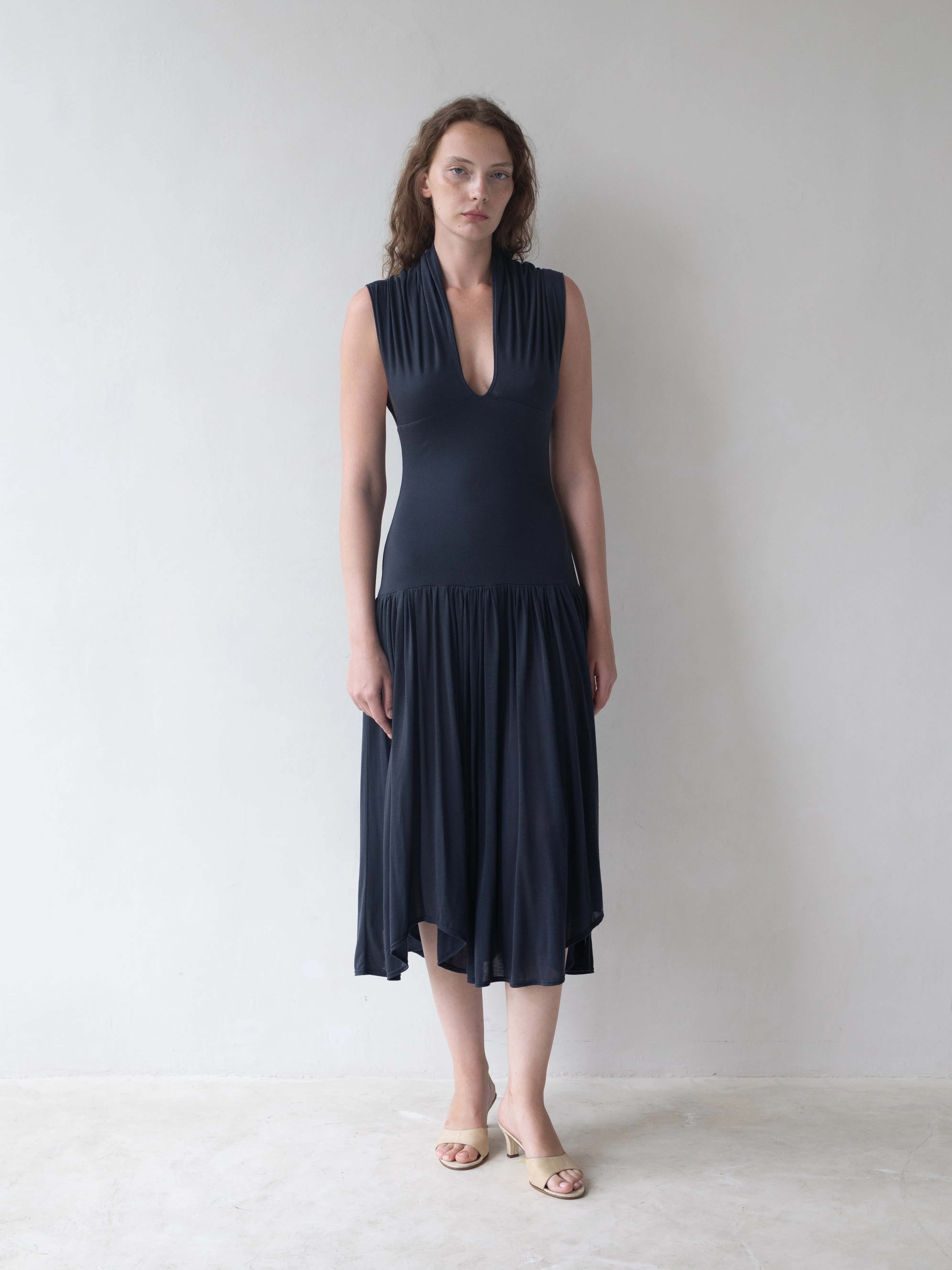 Twyla Dress - Navy sold by BELLE the label product image thumbnail 2