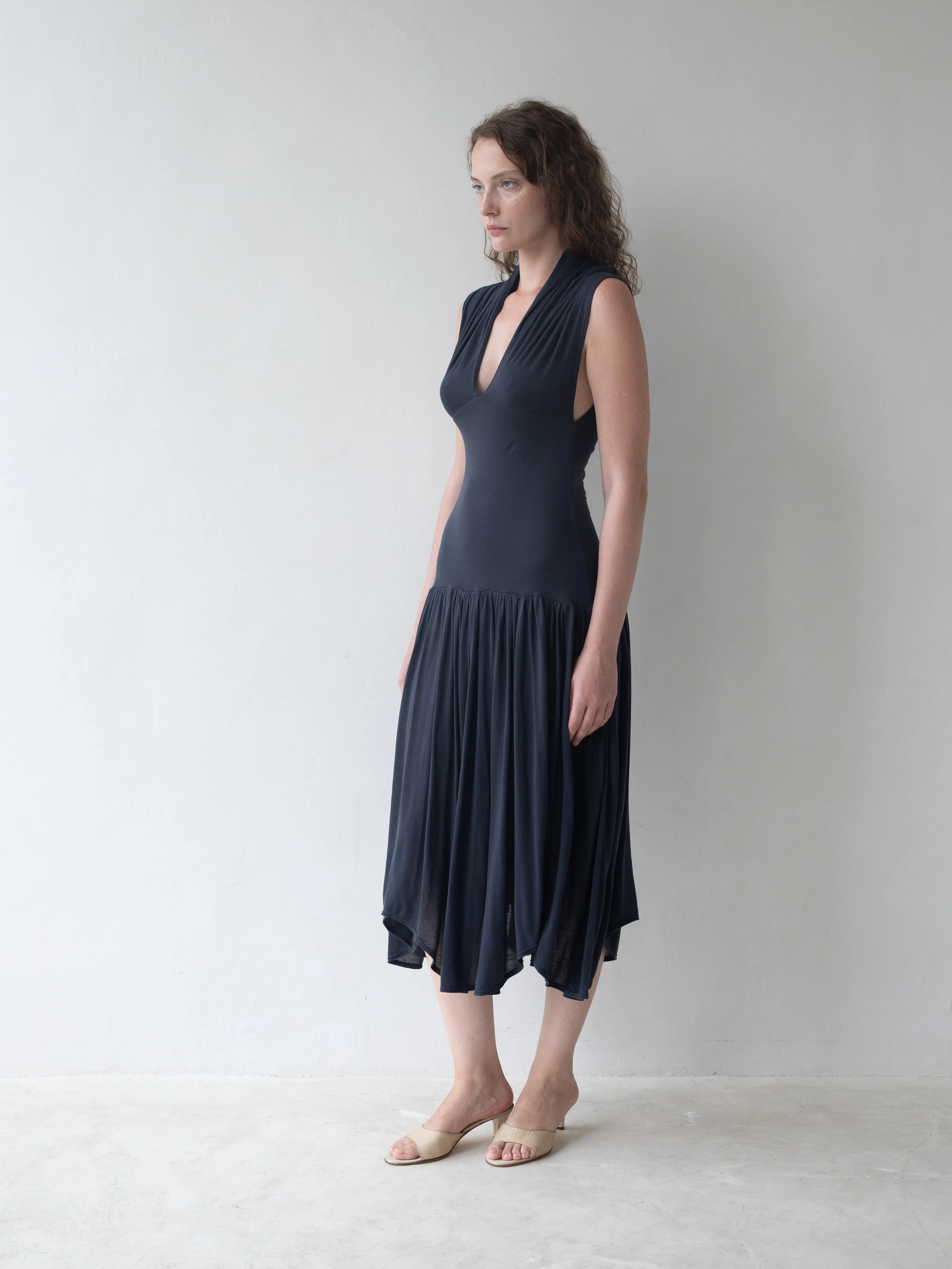 Twyla Dress - Navy sold by BELLE the label product image thumbnail 3
