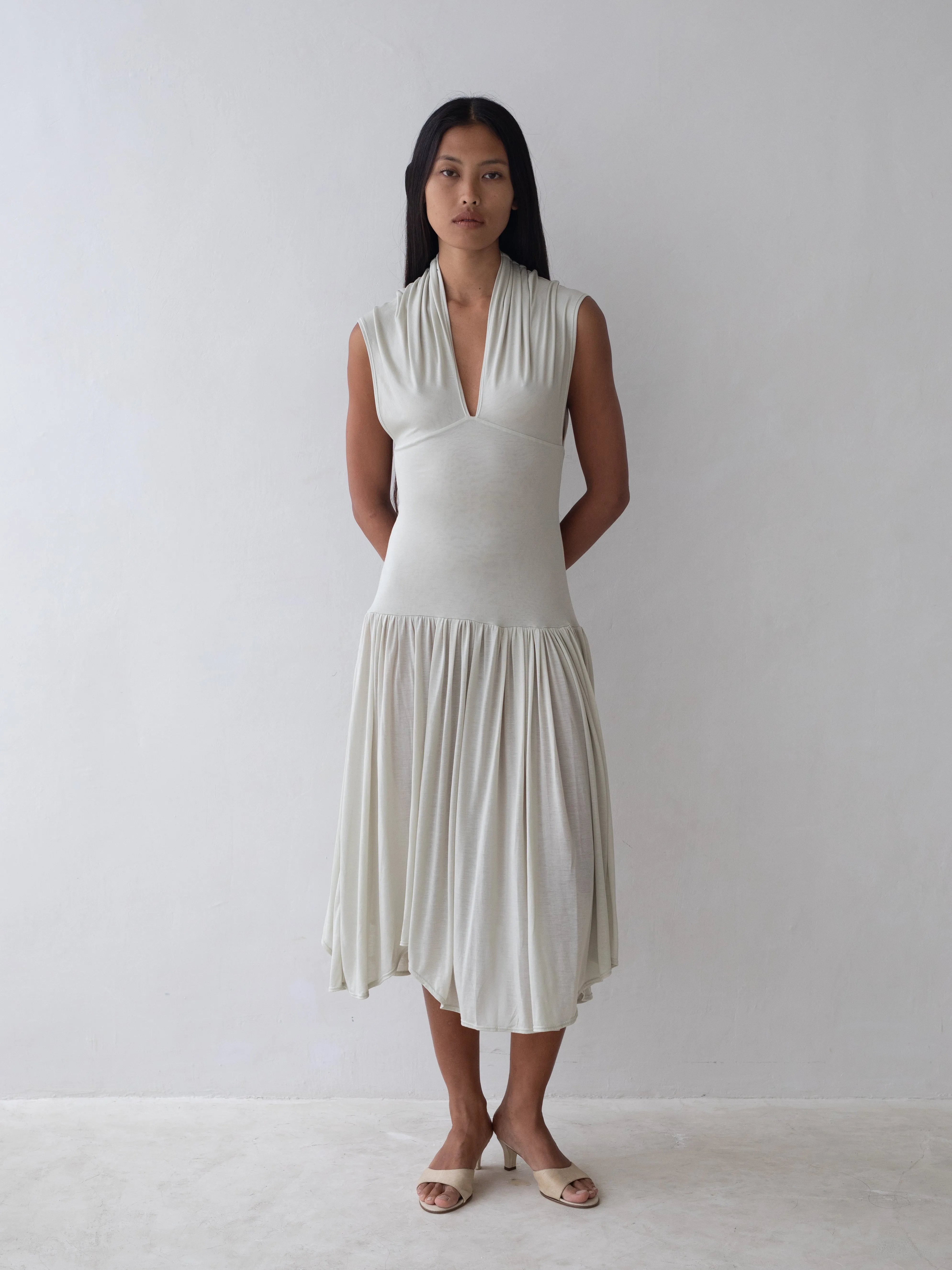 Twyla Dress - Fog sold by BELLE the label