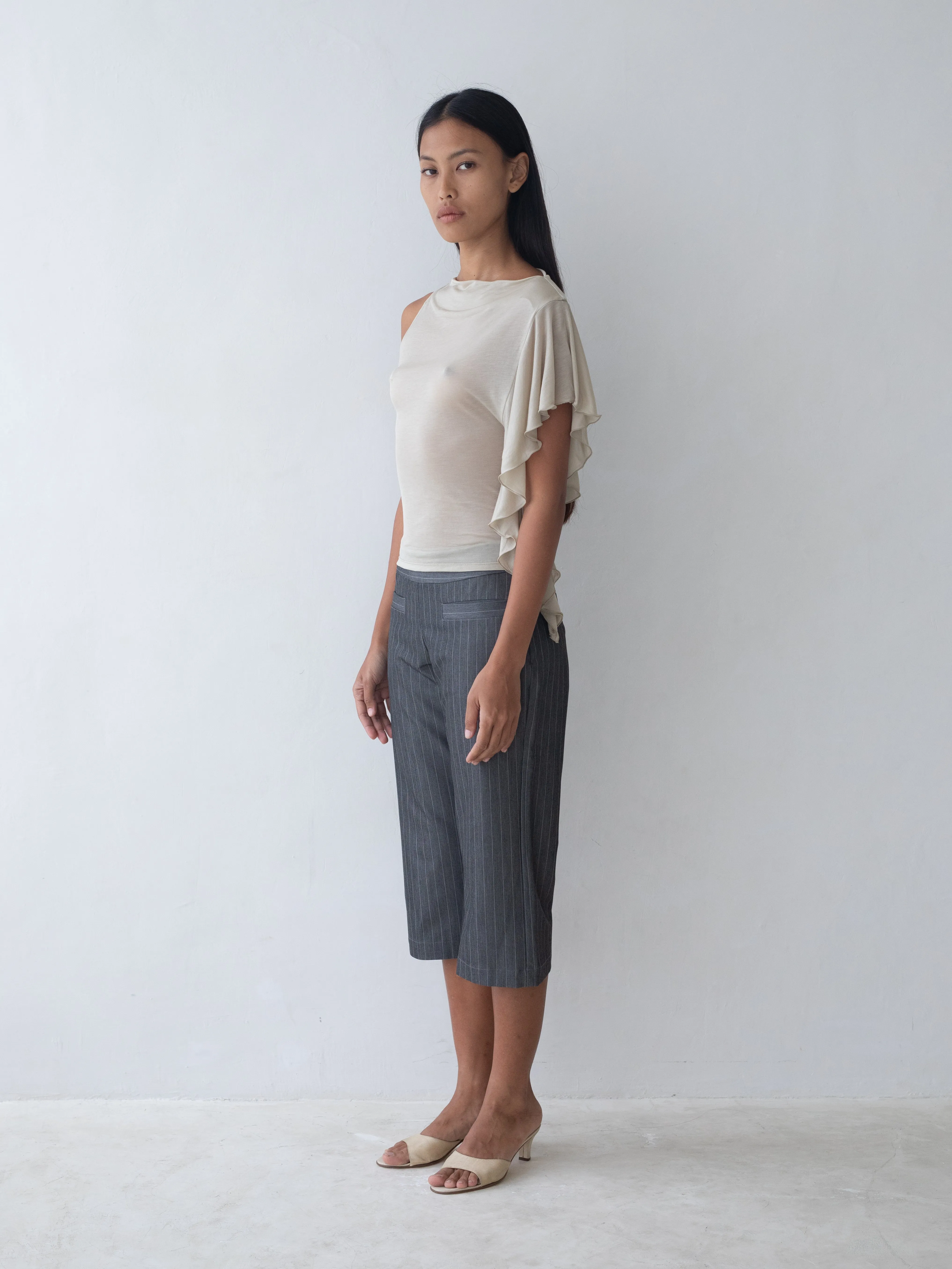 Zehra Top - Cream Sage sold by BELLE the label