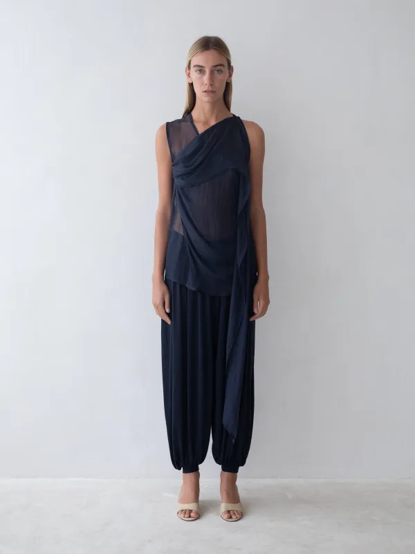 Vale Top - Navy sold by BELLE the label