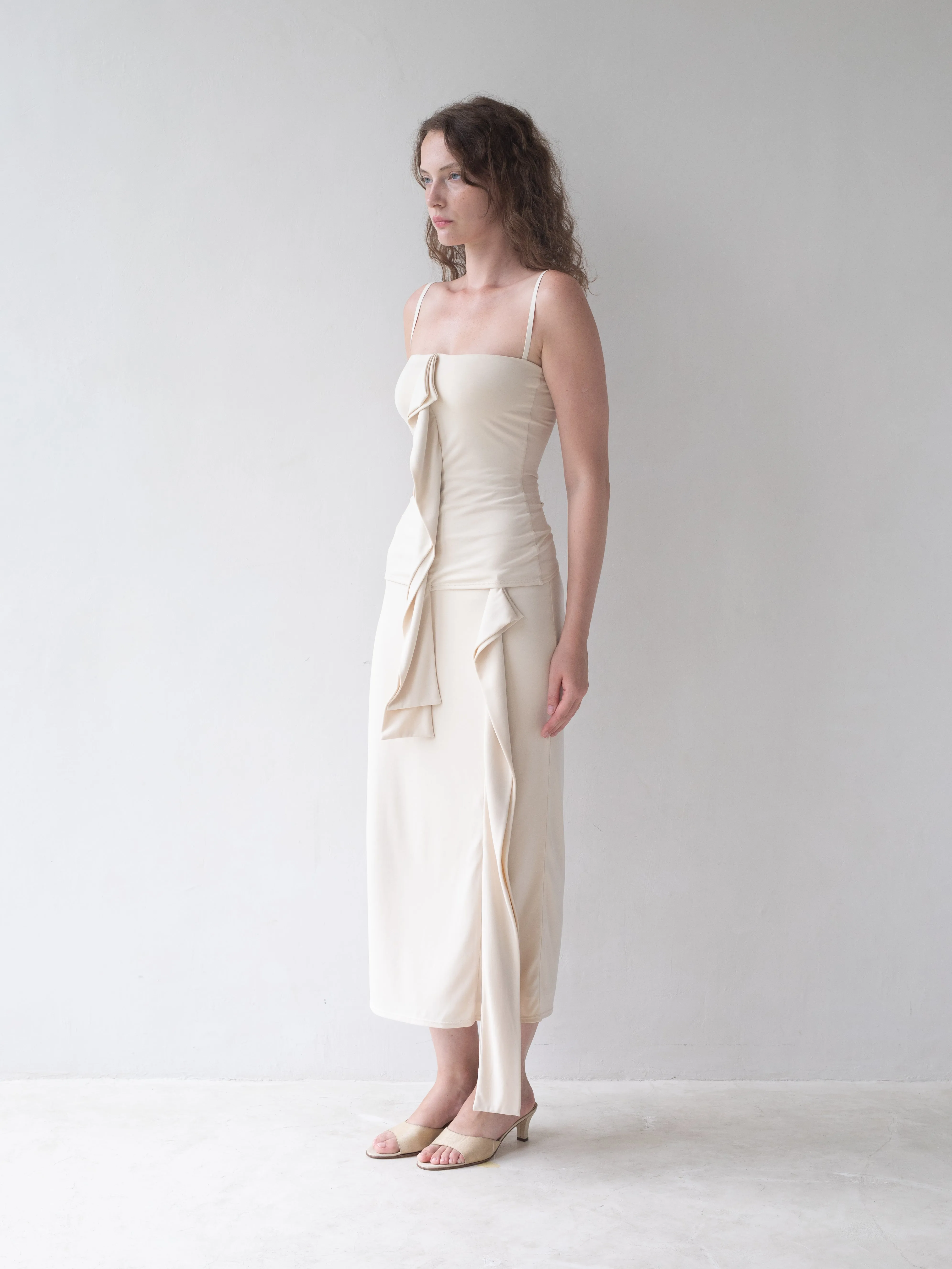 Cascade Skirt - Cream sold by BELLE the label