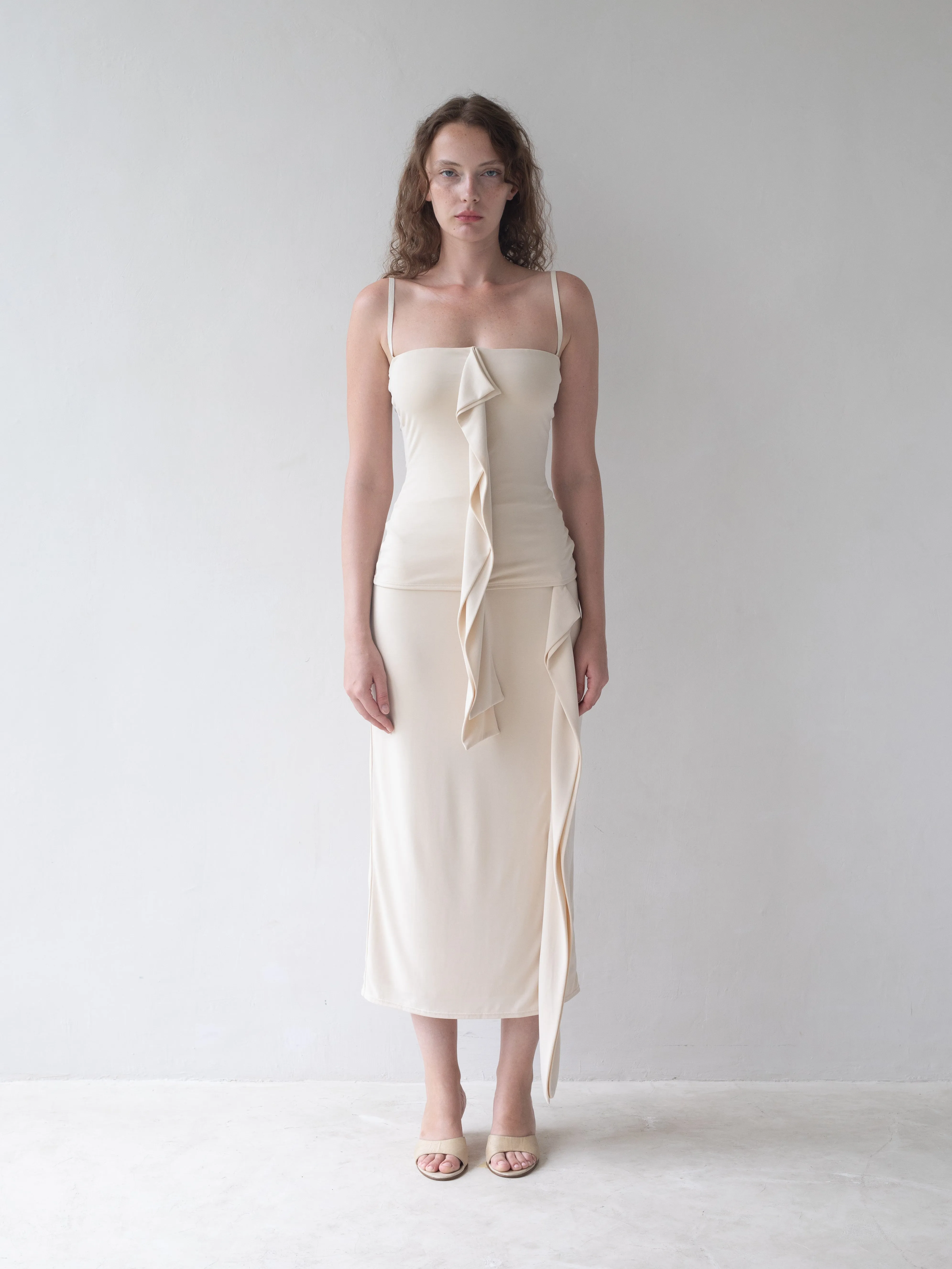 Cascade Skirt - Cream sold by BELLE the label product image thumbnail 2