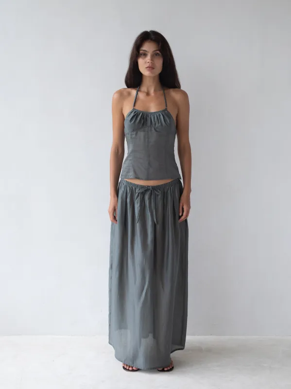 Flore Top - Evergreen sold by BELLE the label