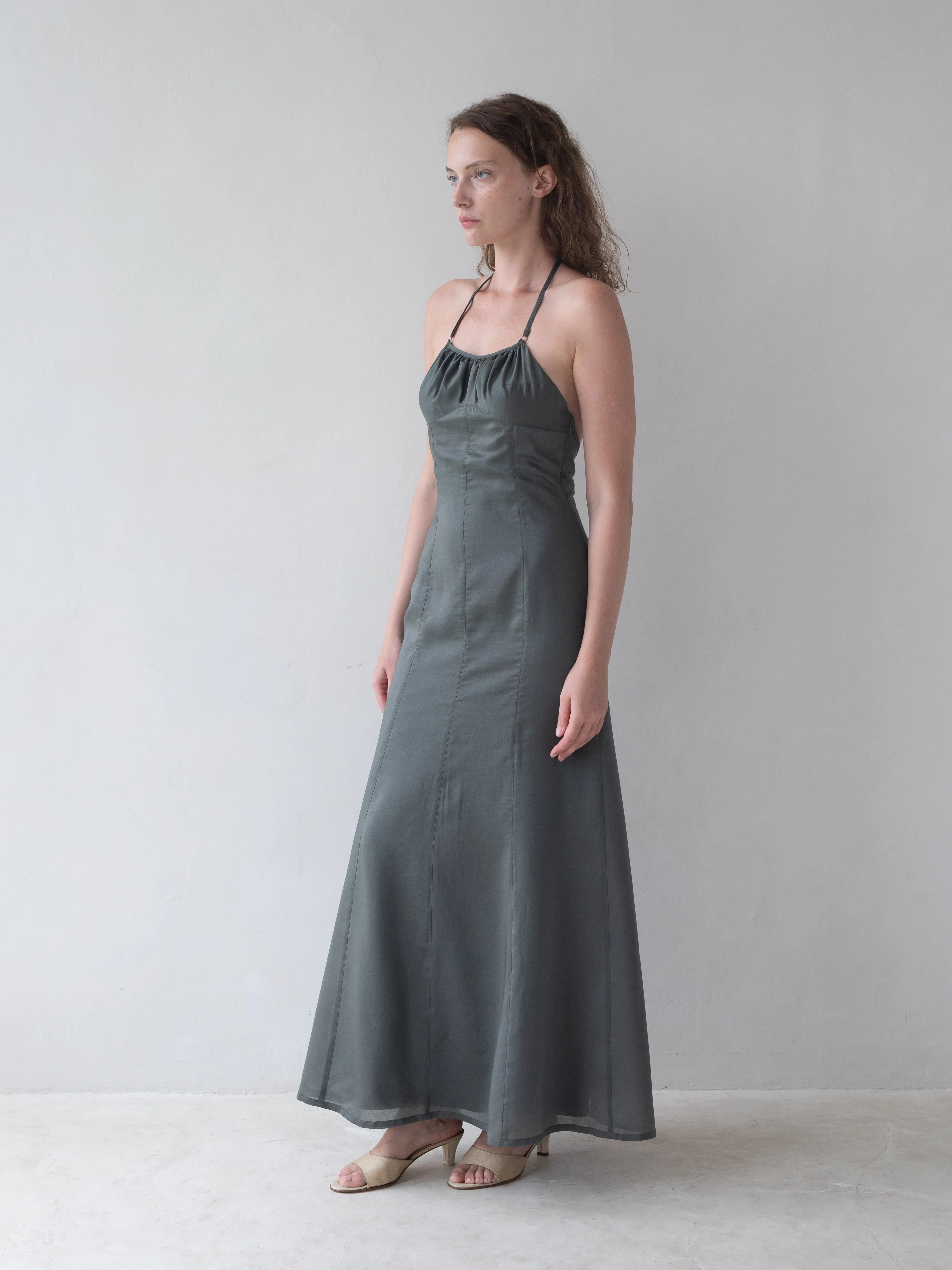 Flore Maxi Dress - Evergreen sold by BELLE the label product image thumbnail 2