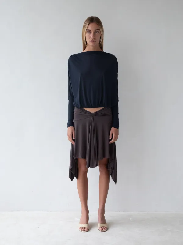 Lovell Skirt - Brown sold by BELLE the label