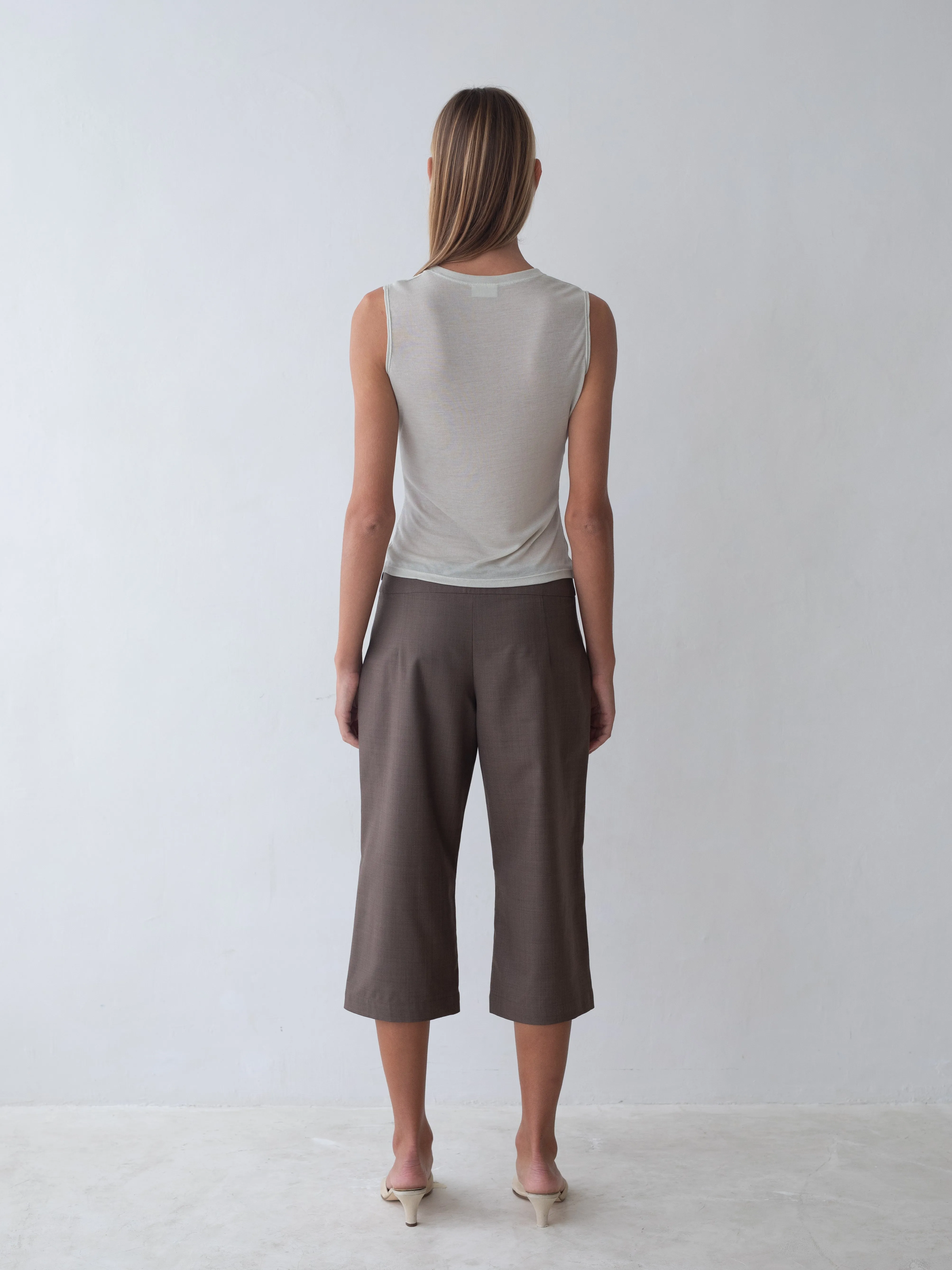 Miller Capri Pant - Brown sold by BELLE the label product image thumbnail 3