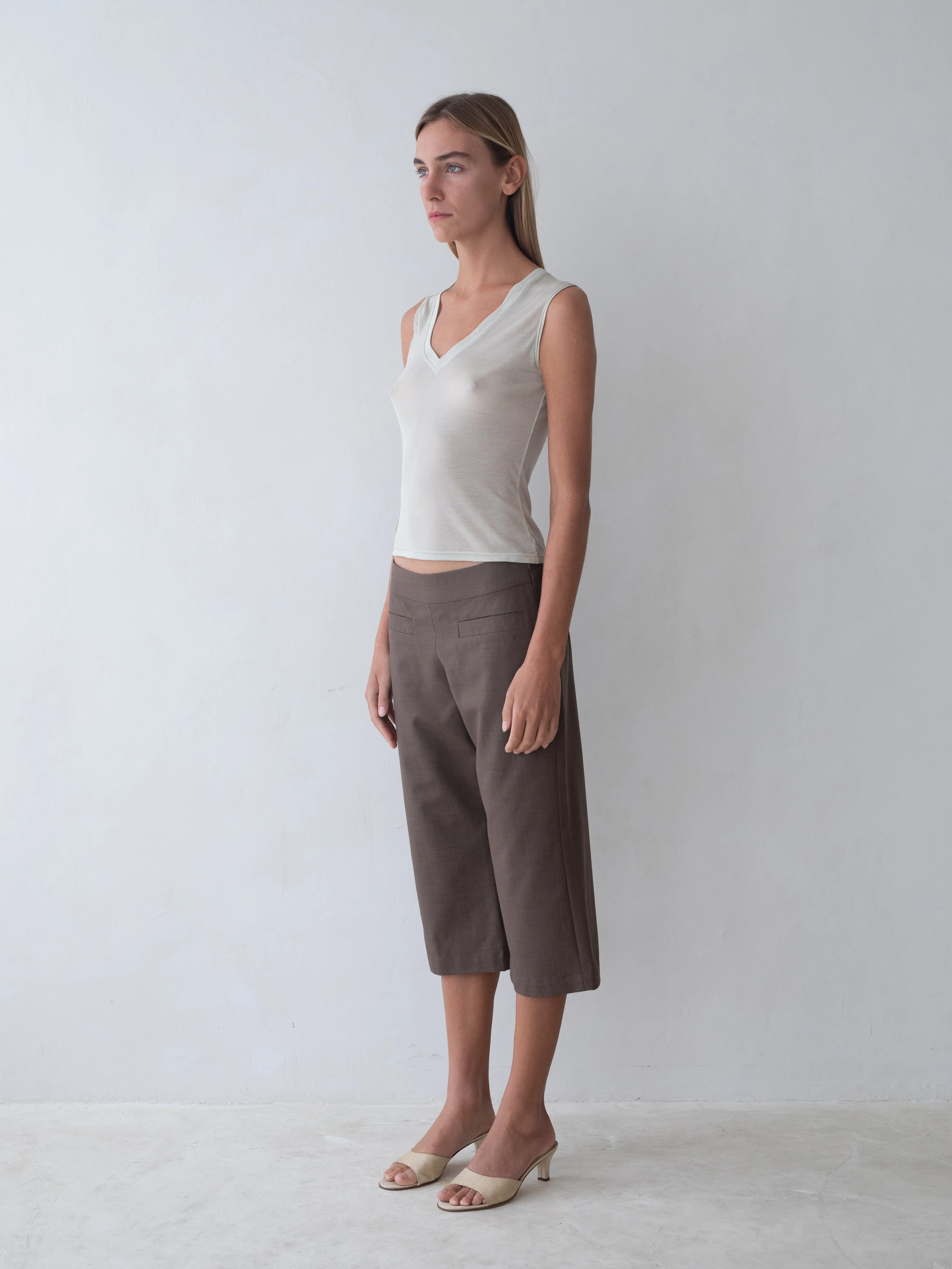 Miller Capri Pant - Brown sold by BELLE the label product image thumbnail 2