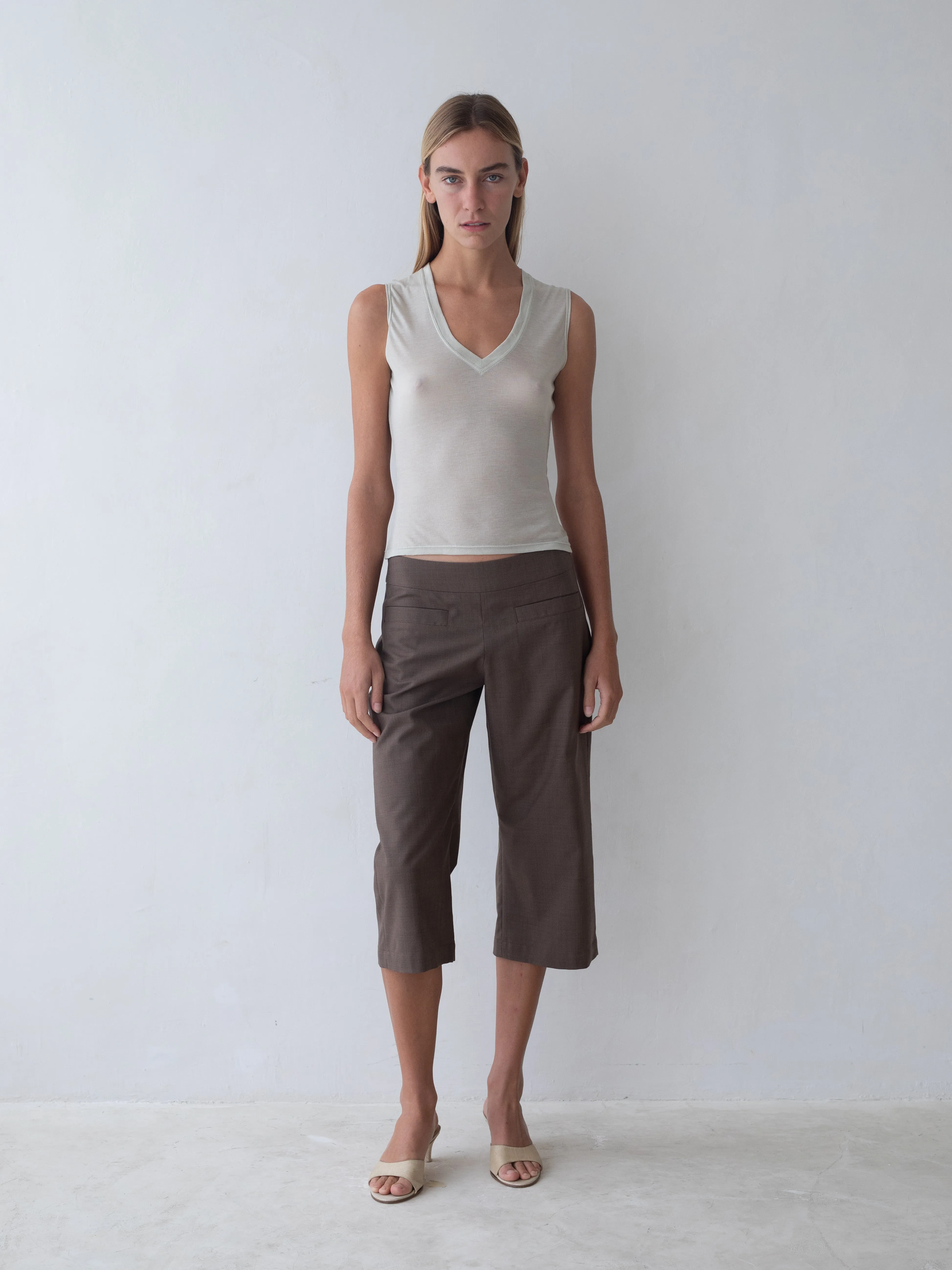 Miller Capri Pant - Brown sold by BELLE the label